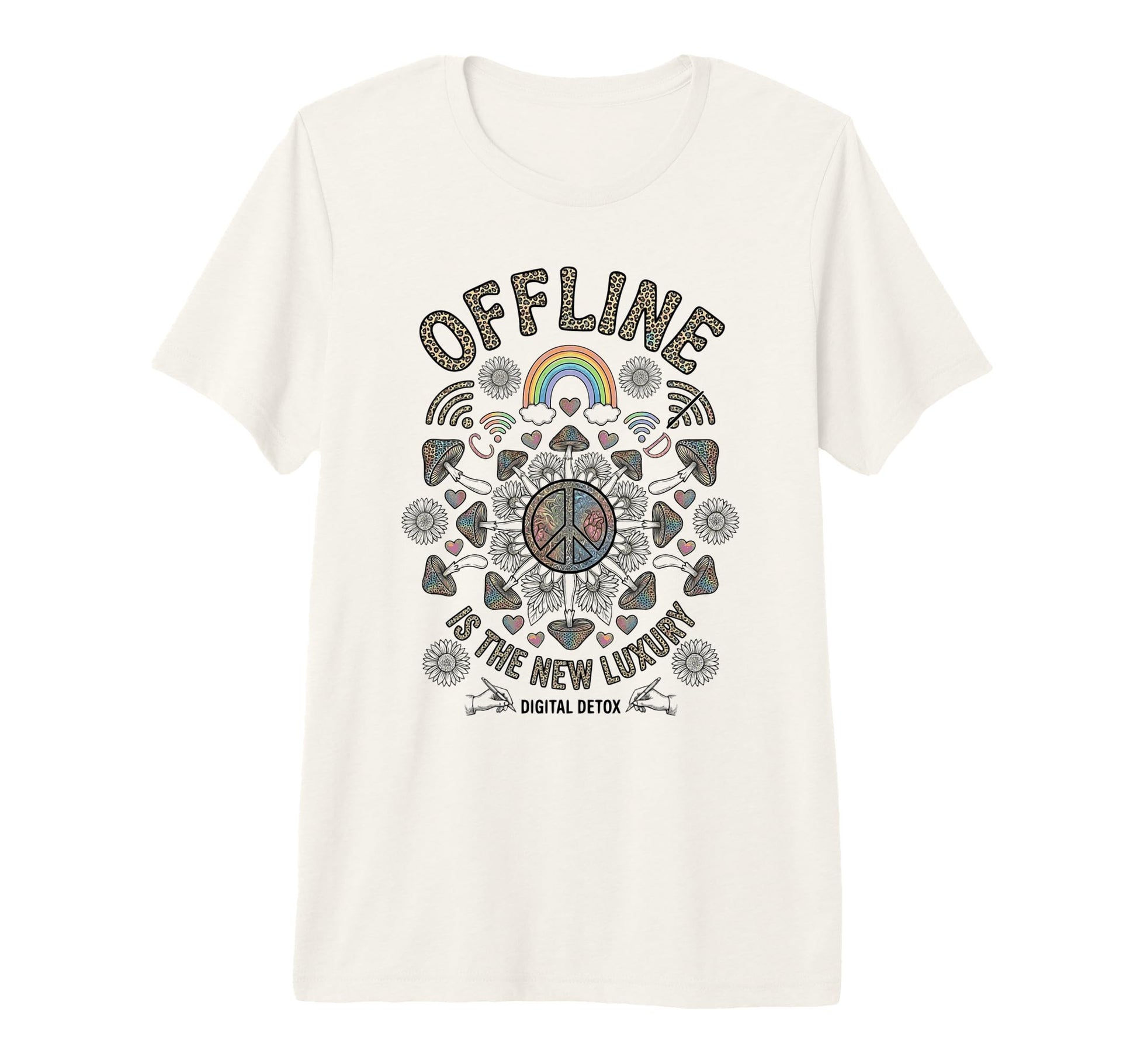 Offline Is New Luxury Psychedelic T-Shirt - Aesthetic Graphic Men Women - T-Shirt, Sweatshirt, Hoodie
