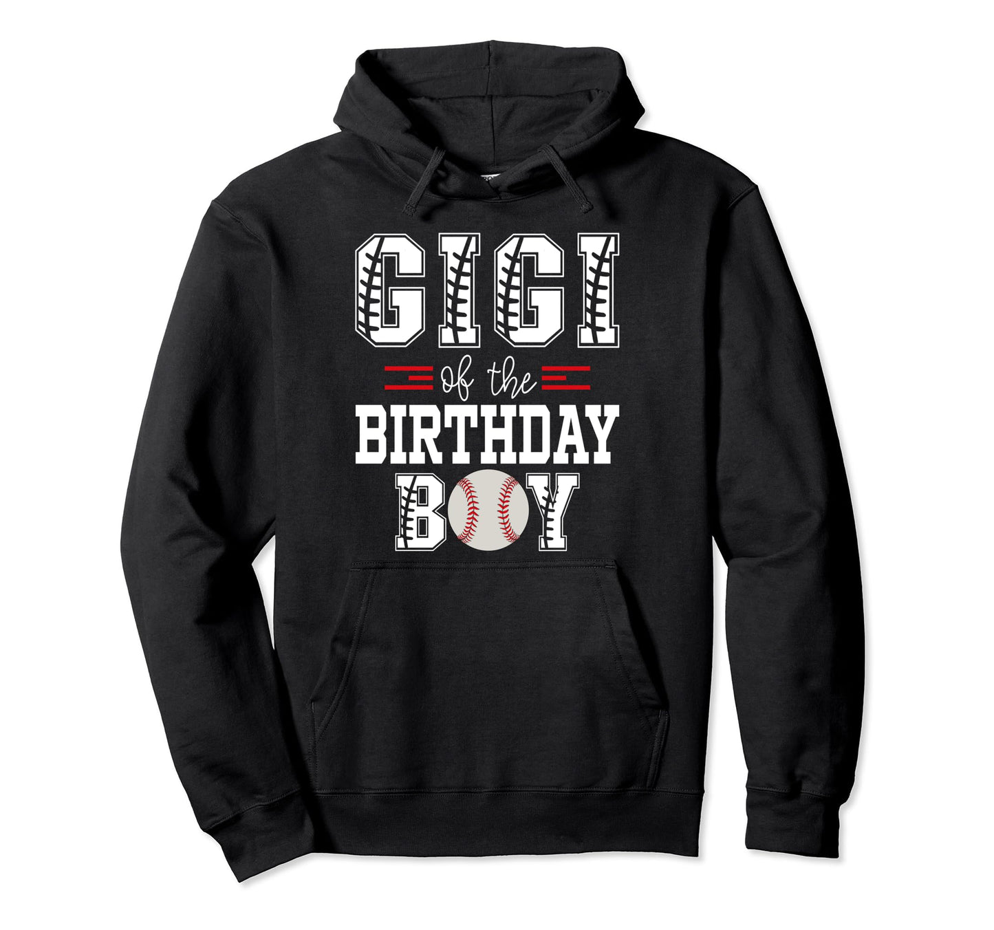 Gigi Birthday Baseball Lover First Hoodie - Graphic Print for Adults - T-Shirt, Sweatshirt, Hoodie