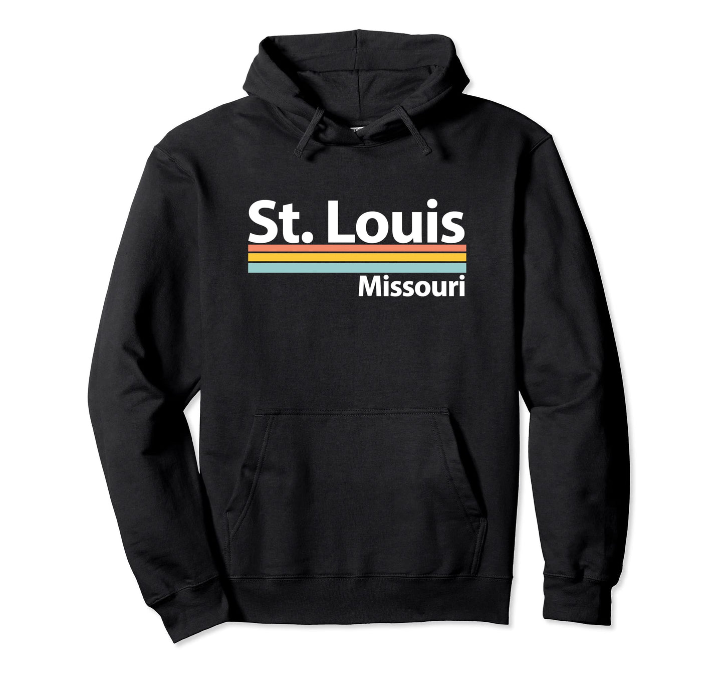 St Louis Missouri Stripes Hoodie - Streetwear Style for Adults - T-Shirt, Sweatshirt, Hoodie