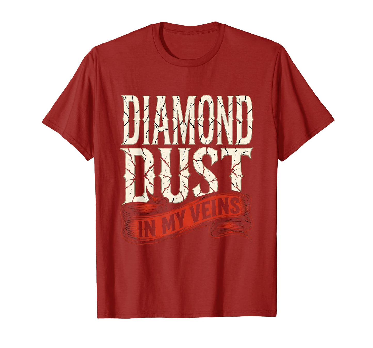 Diamond Dust My Veins Baseball Drip T-Shirt - Custom Art Print Unisex - T-Shirt, Sweatshirt, Hoodie