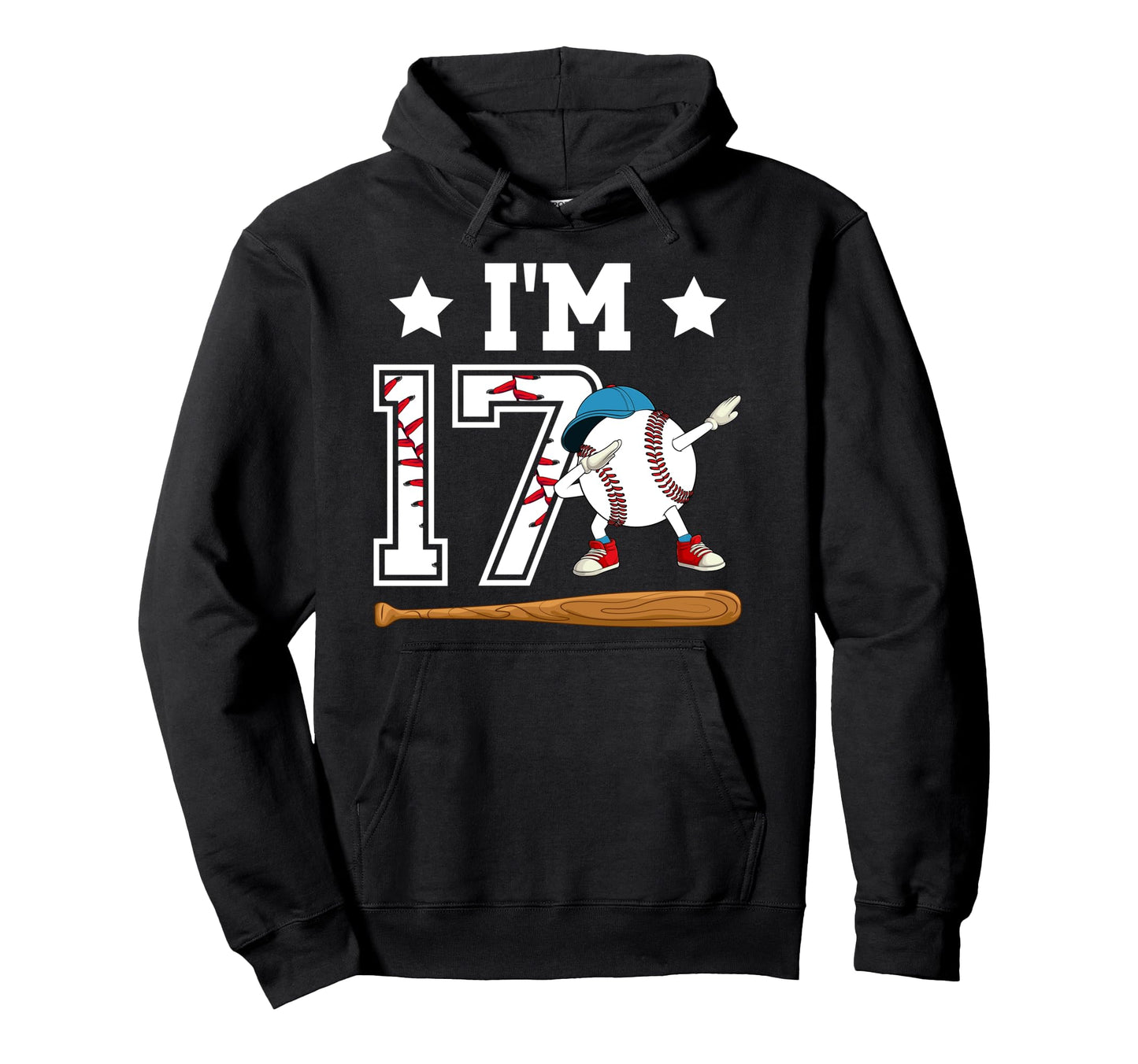 17Th Baseball Birthday Seventeen Year Hoodie - Minimalist Print Men Women - T-Shirt, Sweatshirt, Hoodie