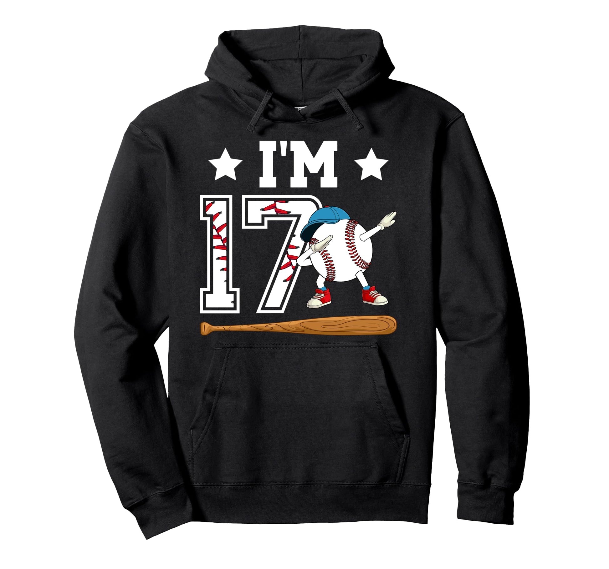 17Th Baseball Birthday Seventeen Year Hoodie - Minimalist Print Men Women - T-Shirt, Sweatshirt, Hoodie