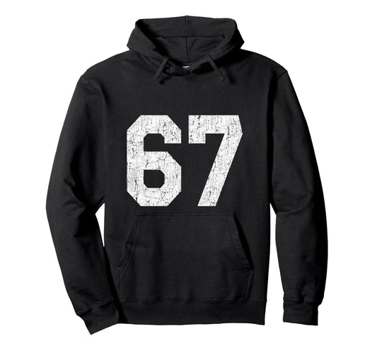 67 Jersey Uniform Varsity Sports Hoodie - Streetwear Style for Adults - T-Shirt, Sweatshirt, Hoodie