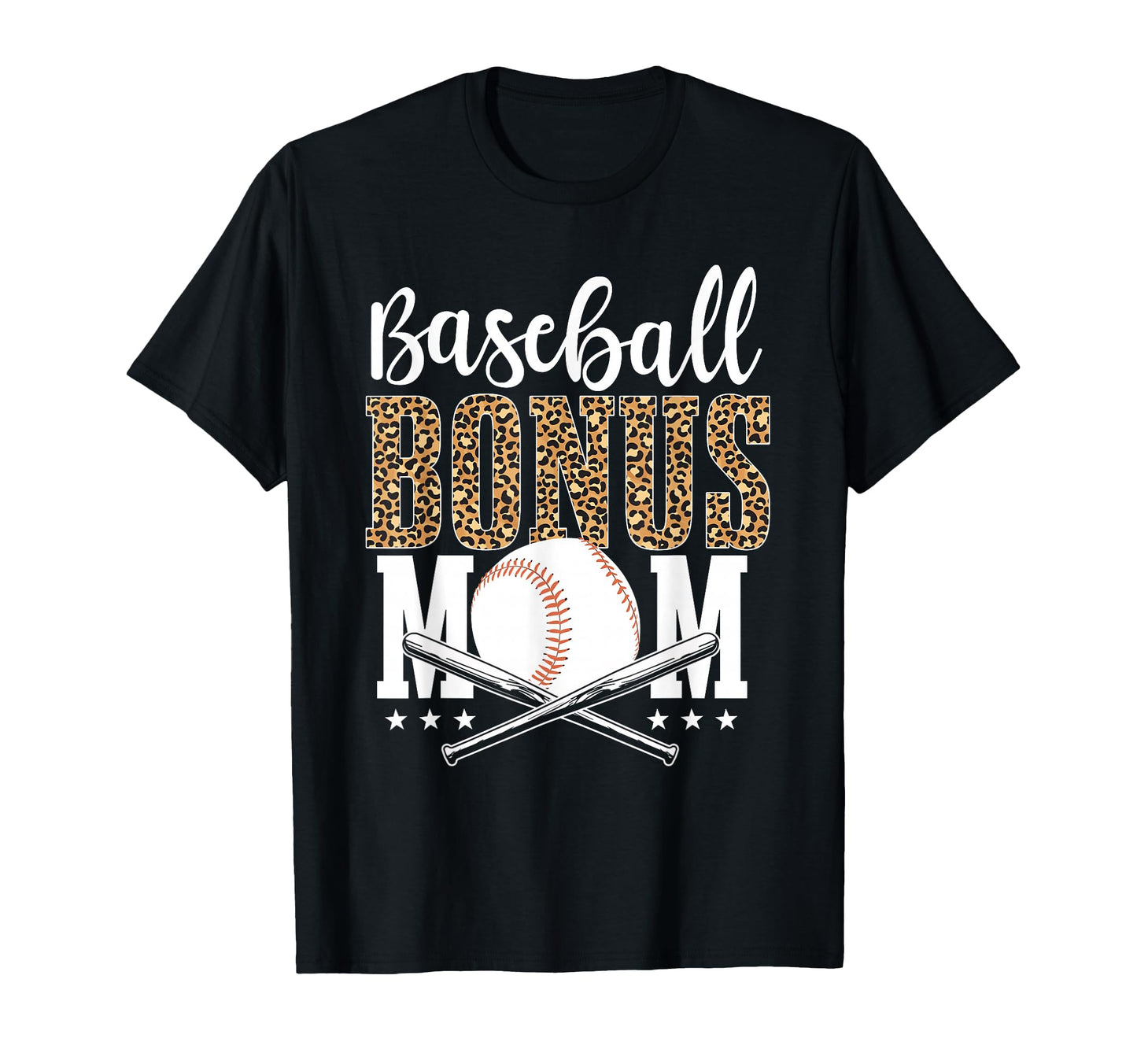 Leopard Baseball Bonus Mom Stepmother T-Shirt - Aesthetic Graphic Unisex - T-Shirt, Sweatshirt, Hoodie