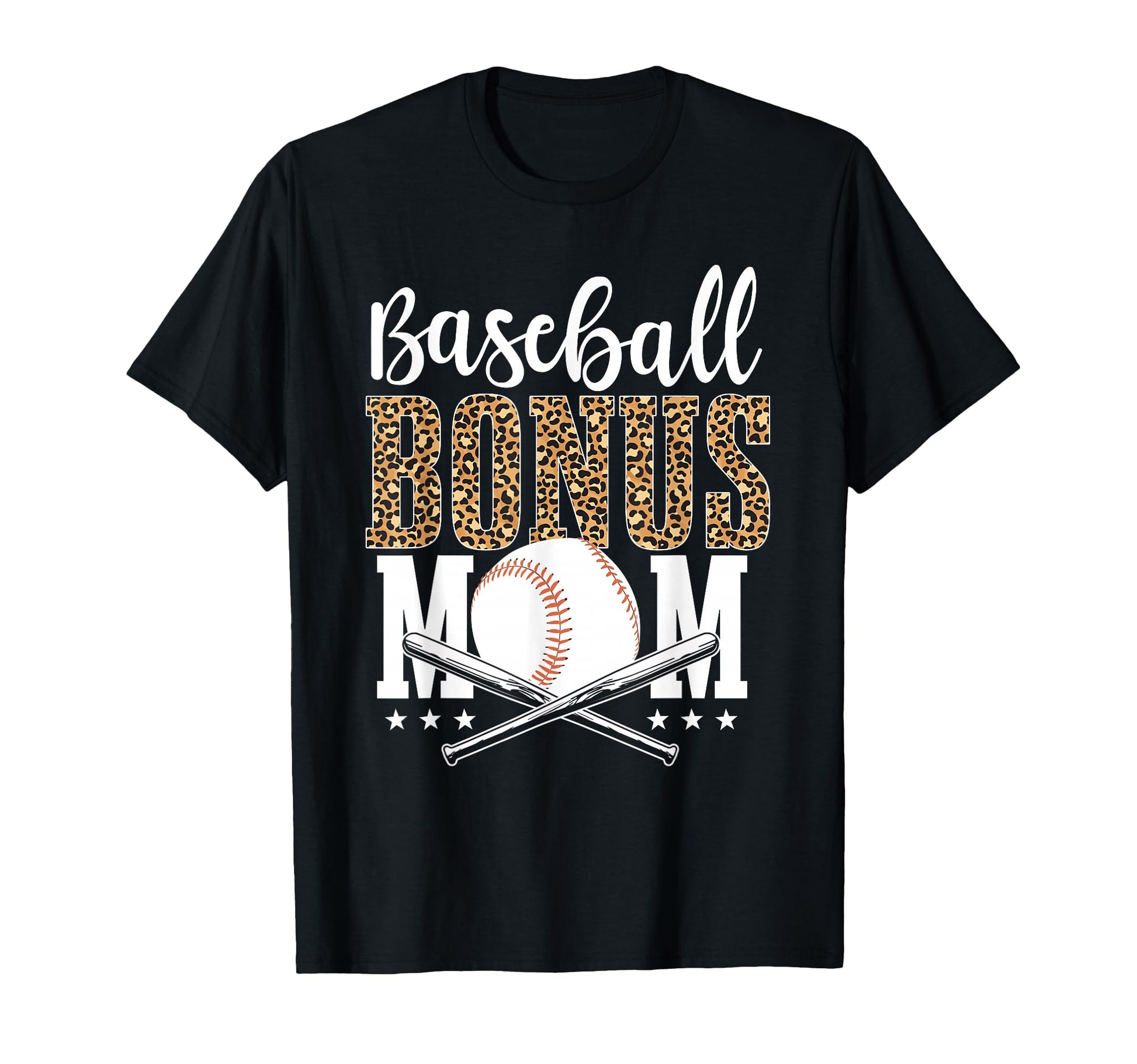 Leopard Baseball Bonus Mom Stepmother T-Shirt - Aesthetic Graphic Unisex - T-Shirt, Sweatshirt, Hoodie