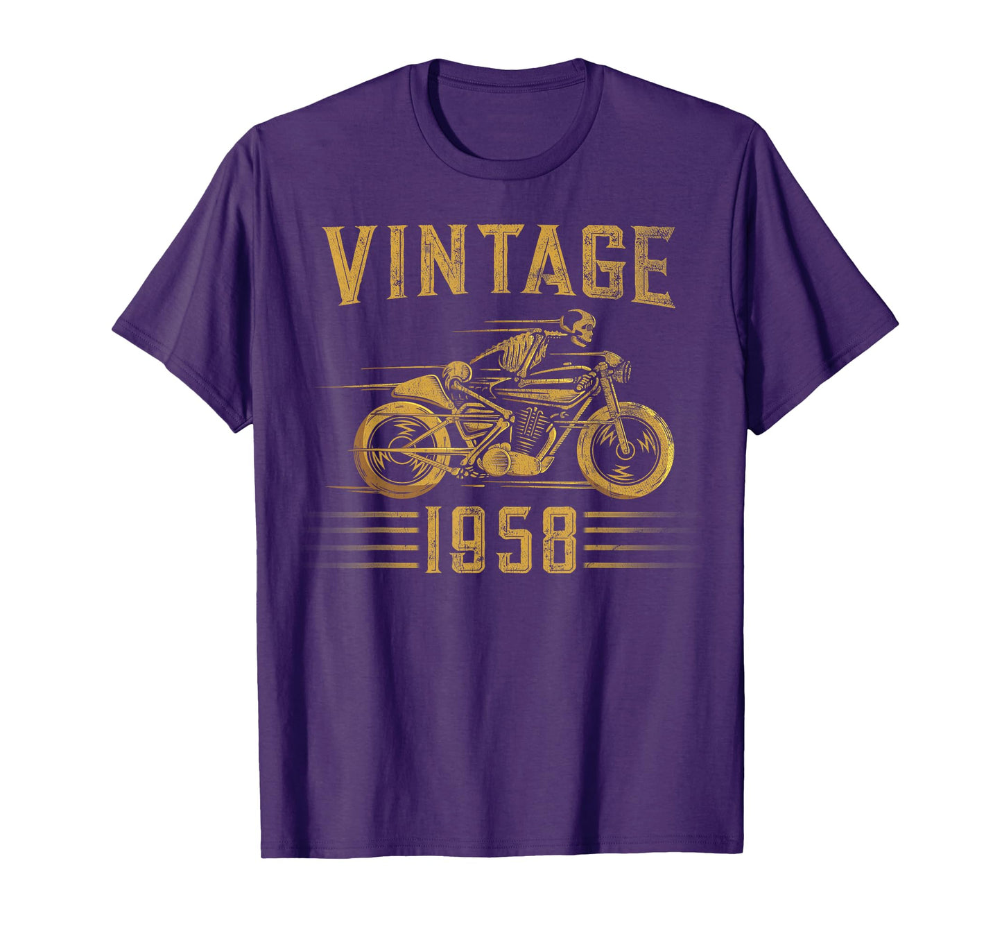 1958 Biker Motorcycle T-Shirt - Custom Art Print Men Women - T-Shirt, Sweatshirt, Hoodie