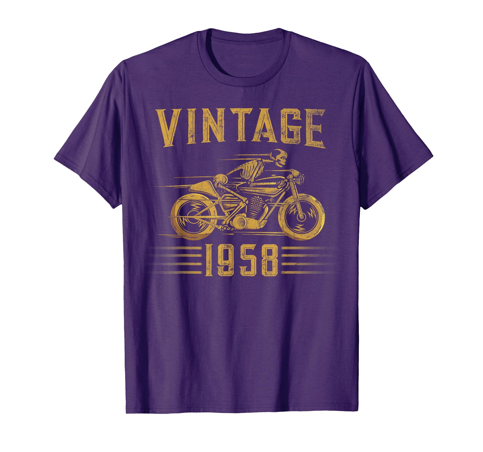 1958 Biker Motorcycle T-Shirt - Custom Art Print Men Women - T-Shirt, Sweatshirt, Hoodie