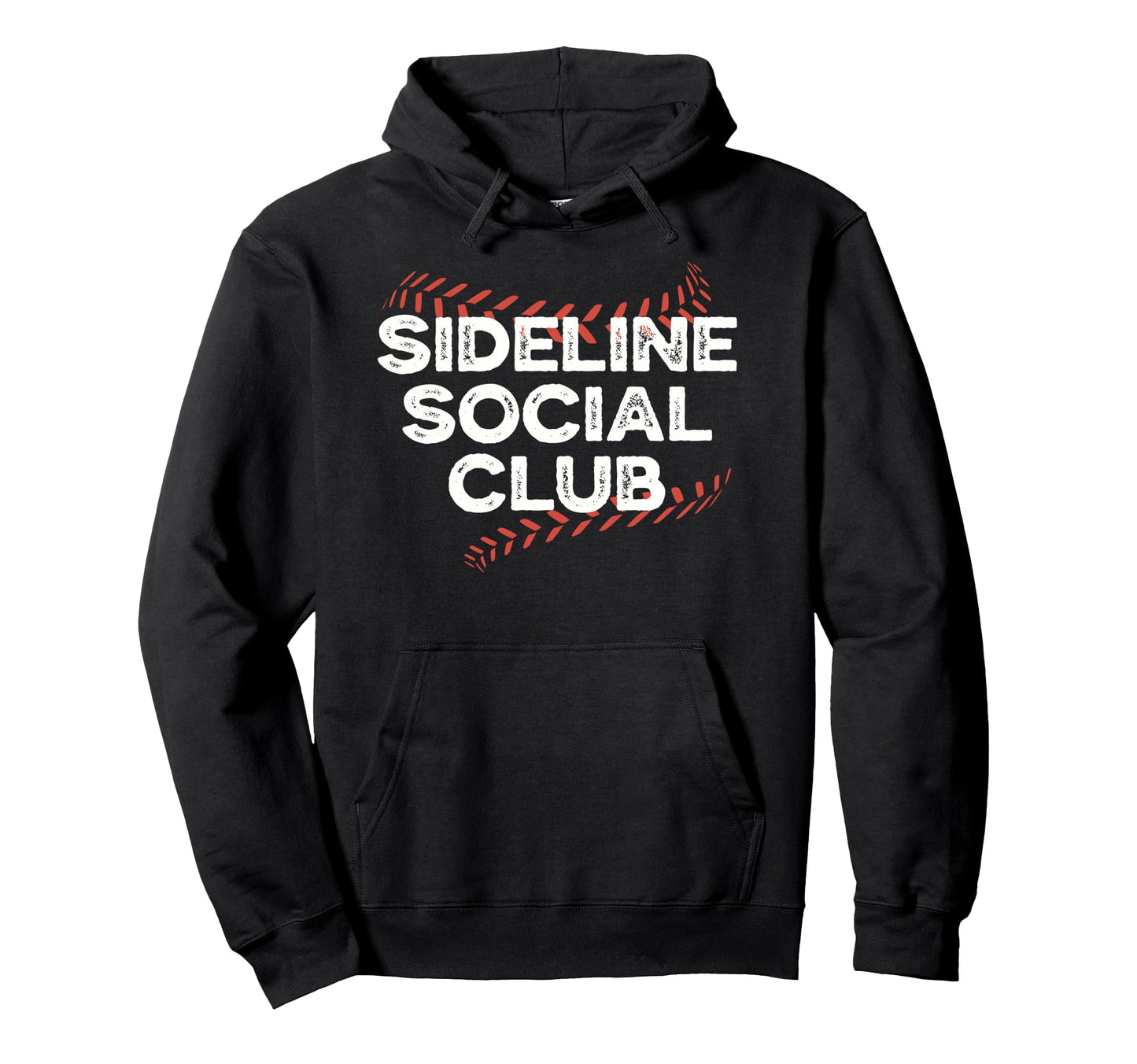 Sideline Social Club Distressed Funny Hoodie - Trendy Graphic Unisex - T-Shirt, Sweatshirt, Hoodie