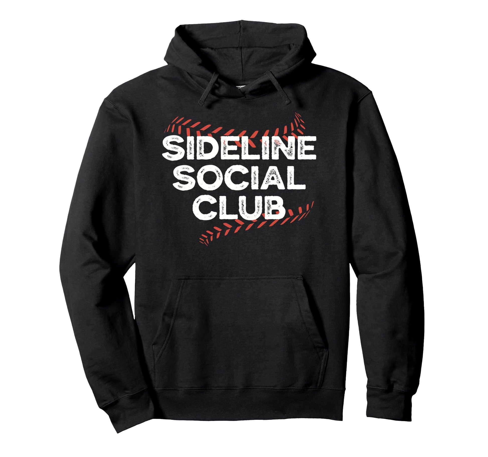Sideline Social Club Distressed Funny Hoodie - Trendy Graphic Unisex - T-Shirt, Sweatshirt, Hoodie