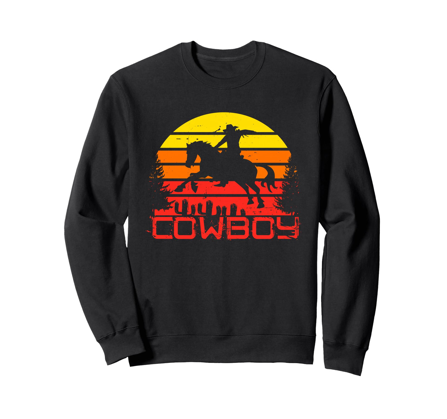 Cowboy Country Rodeo Texas Bull Sweatshirt - Custom Art Print for Adults - T-Shirt, Sweatshirt, Hoodie
