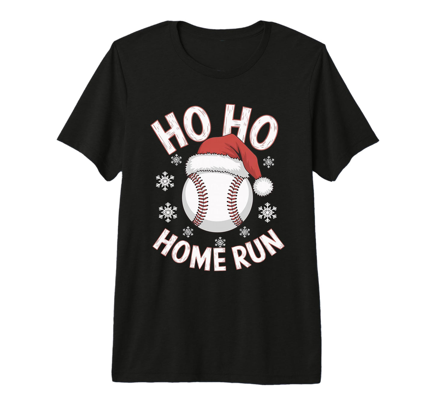 Ho Ho Home Run Tri Blend T-Shirt - Fun Novelty Design Unisex - T-Shirt, Sweatshirt, Hoodie