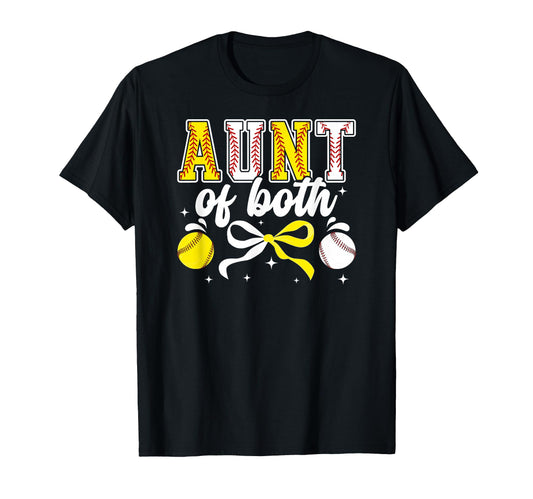 Aunt Both Coquette Baseball Softball T-Shirt - Trendy Graphic for Adults - T-Shirt, Sweatshirt, Hoodie