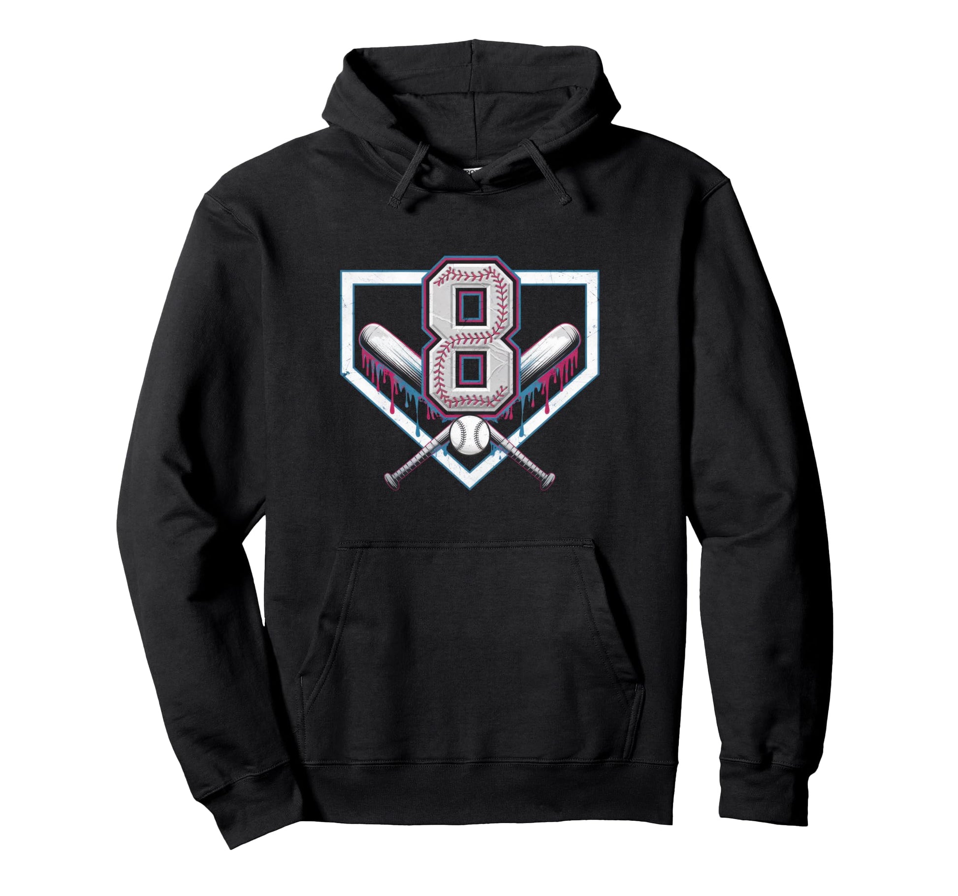 Sprinkle 8Th Birthday Baseball Home Ice Hoodie - Trendy Graphic for Adults - T-Shirt, Sweatshirt, Hoodie