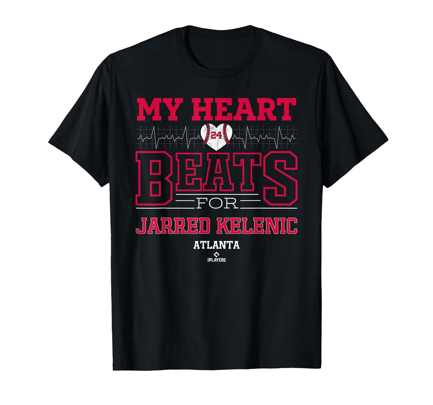 My Heart Beats Jarred Kelenic Atlanta T-Shirt - Unique Graphic for Adults - T-Shirt, Sweatshirt, Hoodie