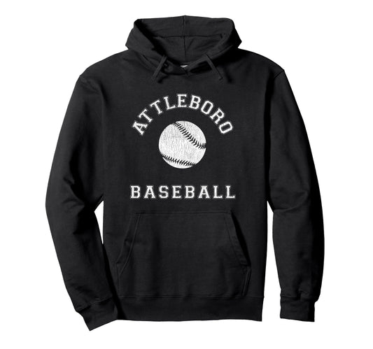 Attleboro Baseball Distressed Hoodie - Streetwear Style for Adults - T-Shirt, Sweatshirt, Hoodie