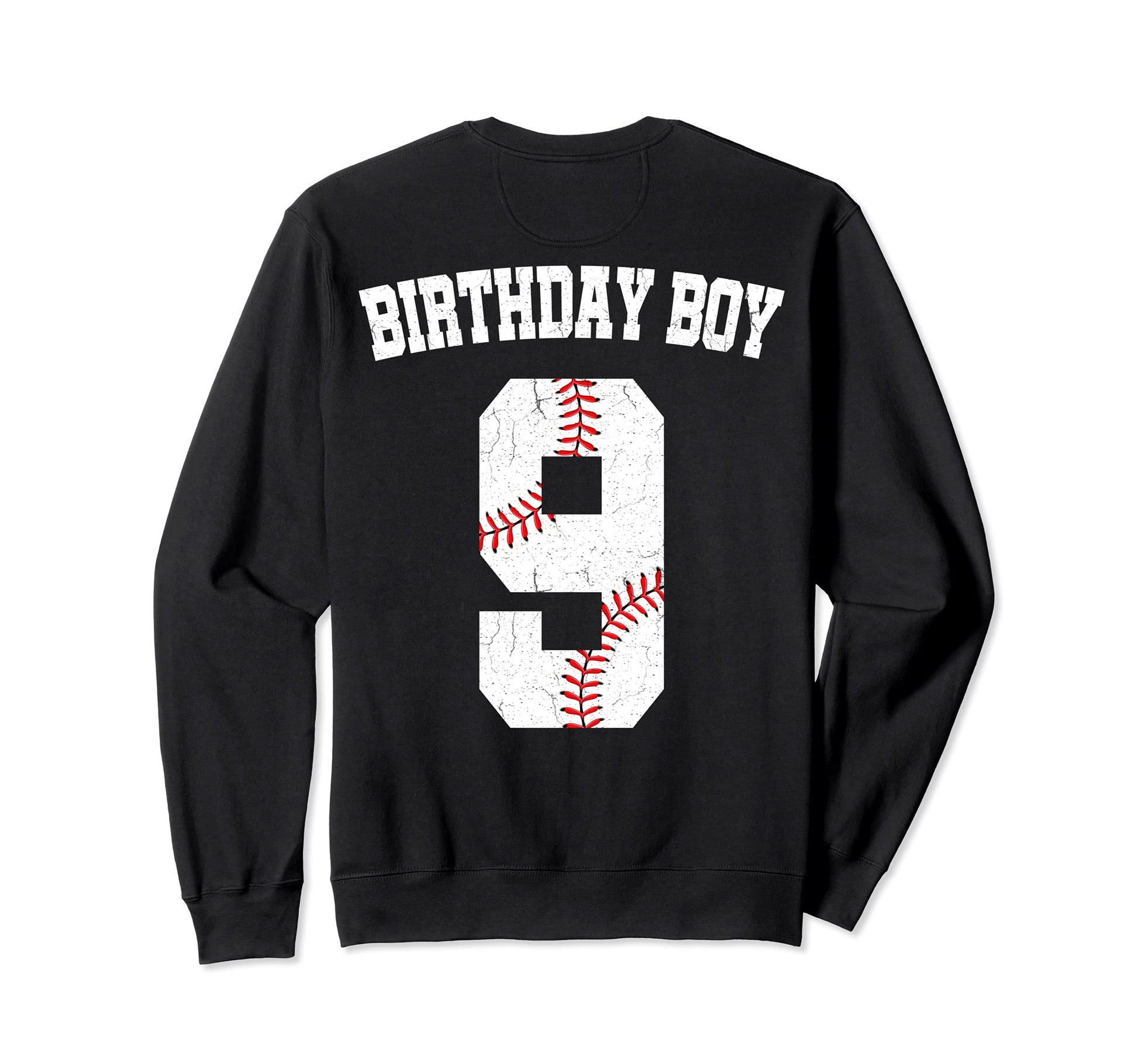 Birthday 9 Baseball Player 9Th Sweatshirt - Minimalist Print Men Women - T-Shirt, Sweatshirt, Hoodie