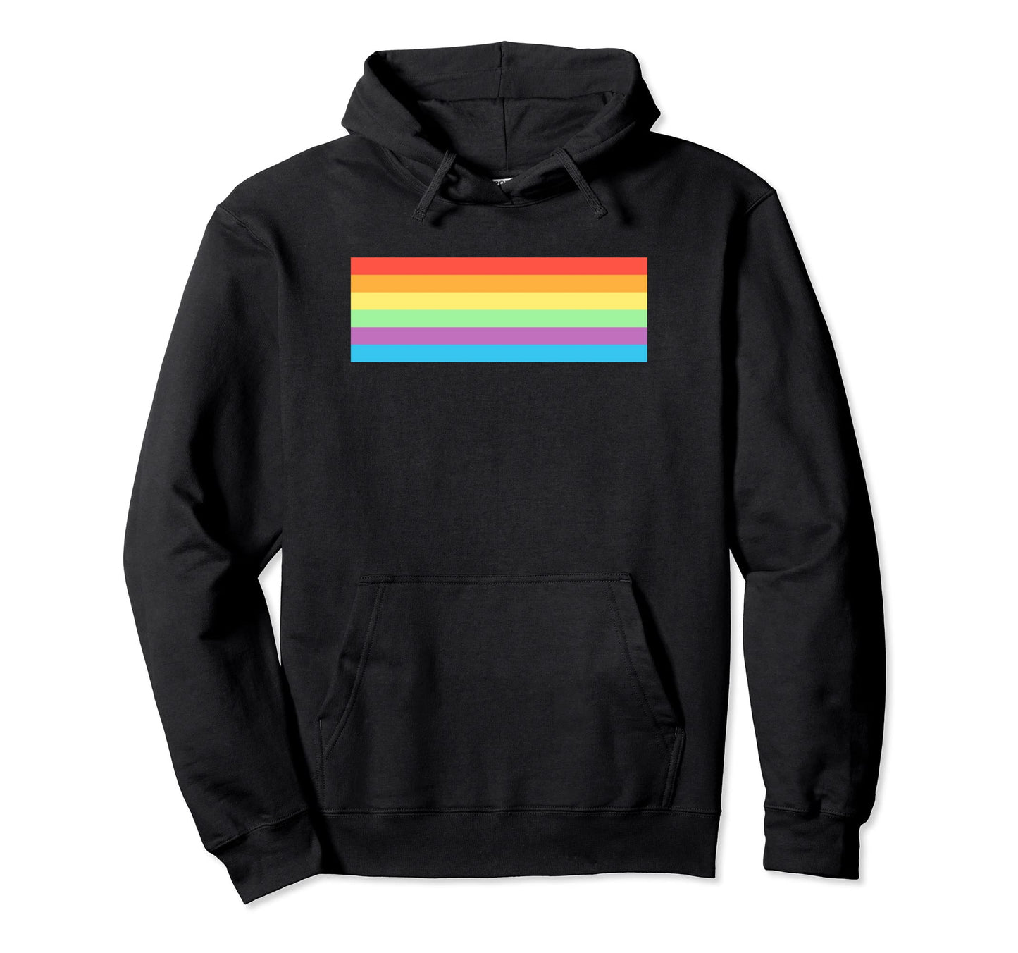 Rainbow Stripes 80S Y2K Aesthetic Hoodie - Aesthetic Graphic for Adults - T-Shirt, Sweatshirt, Hoodie