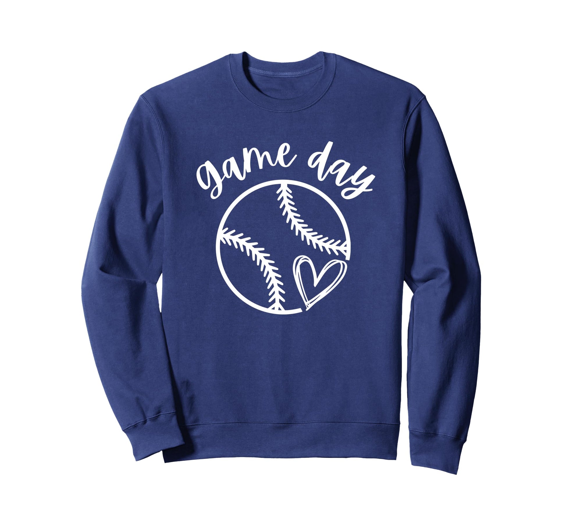 Game Day Softball Heart Love Sweatshirt - Minimalist Print Men Women - T-Shirt, Sweatshirt, Hoodie