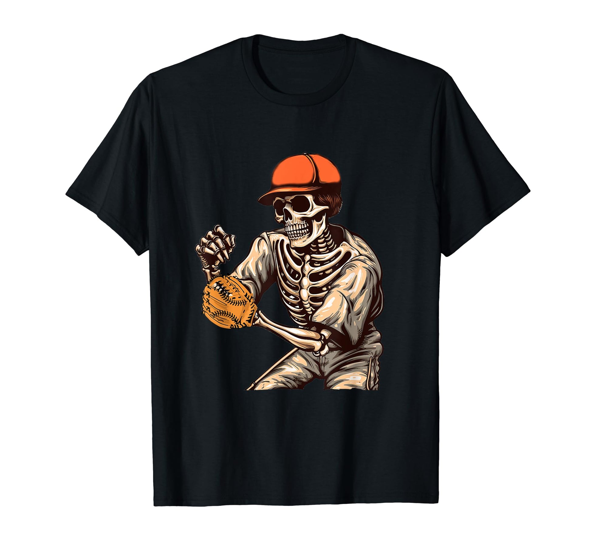 Skeleton Playing Baseball Halloween T-Shirt - Fun Novelty Design Unisex - T-Shirt, Sweatshirt, Hoodie