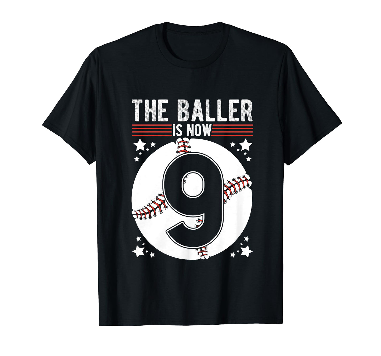 This Baller Is Now 9Th Birthday T-Shirt - Custom Art Print for Adults - T-Shirt, Sweatshirt, Hoodie
