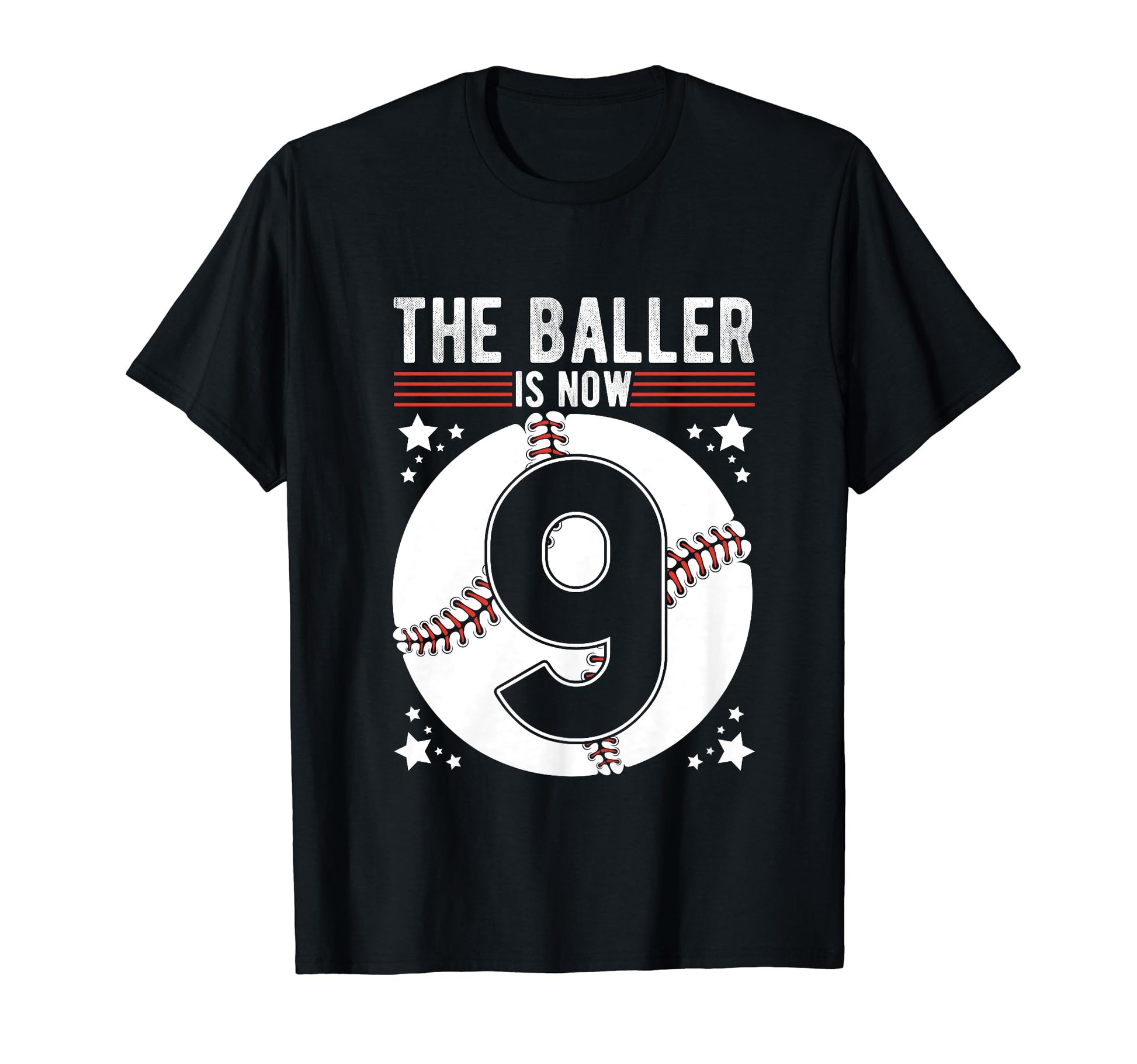 This Baller Is Now 9Th Birthday T-Shirt - Custom Art Print for Adults - T-Shirt, Sweatshirt, Hoodie