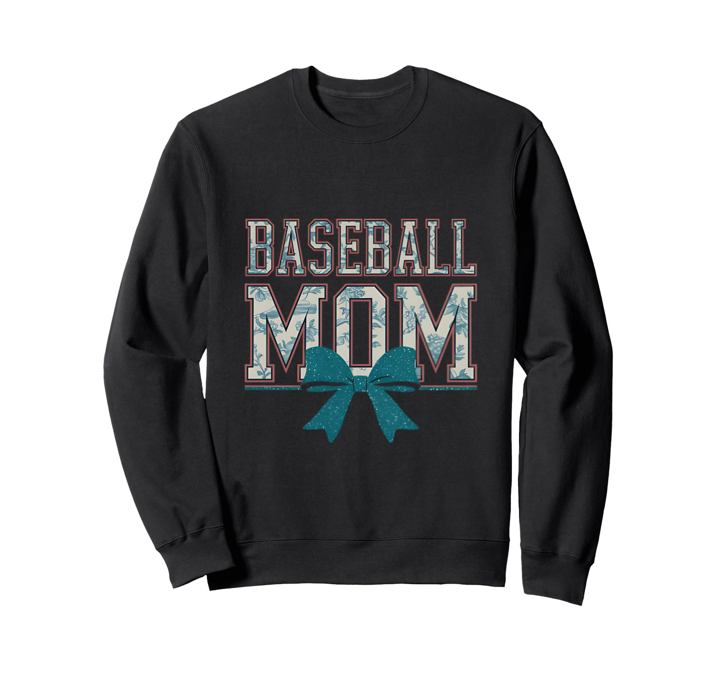 Baseball Mom Coquette Bow Mothers Day Sweatshirt - Unique Graphic Unisex - T-Shirt, Sweatshirt, Hoodie