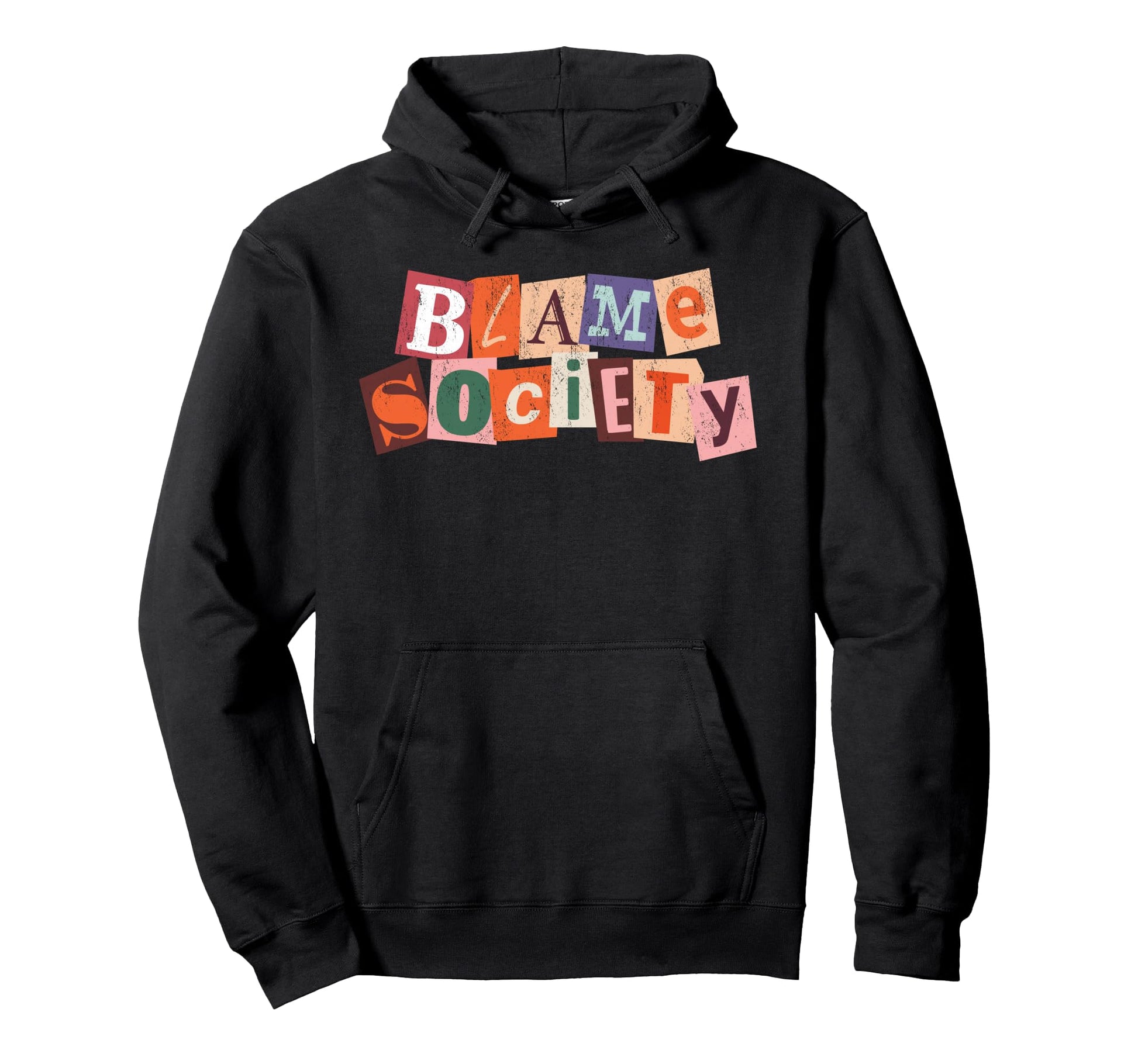 Blame Society Funny Anti Social Y2K Hoodie - Trendy Graphic for Adults - T-Shirt, Sweatshirt, Hoodie