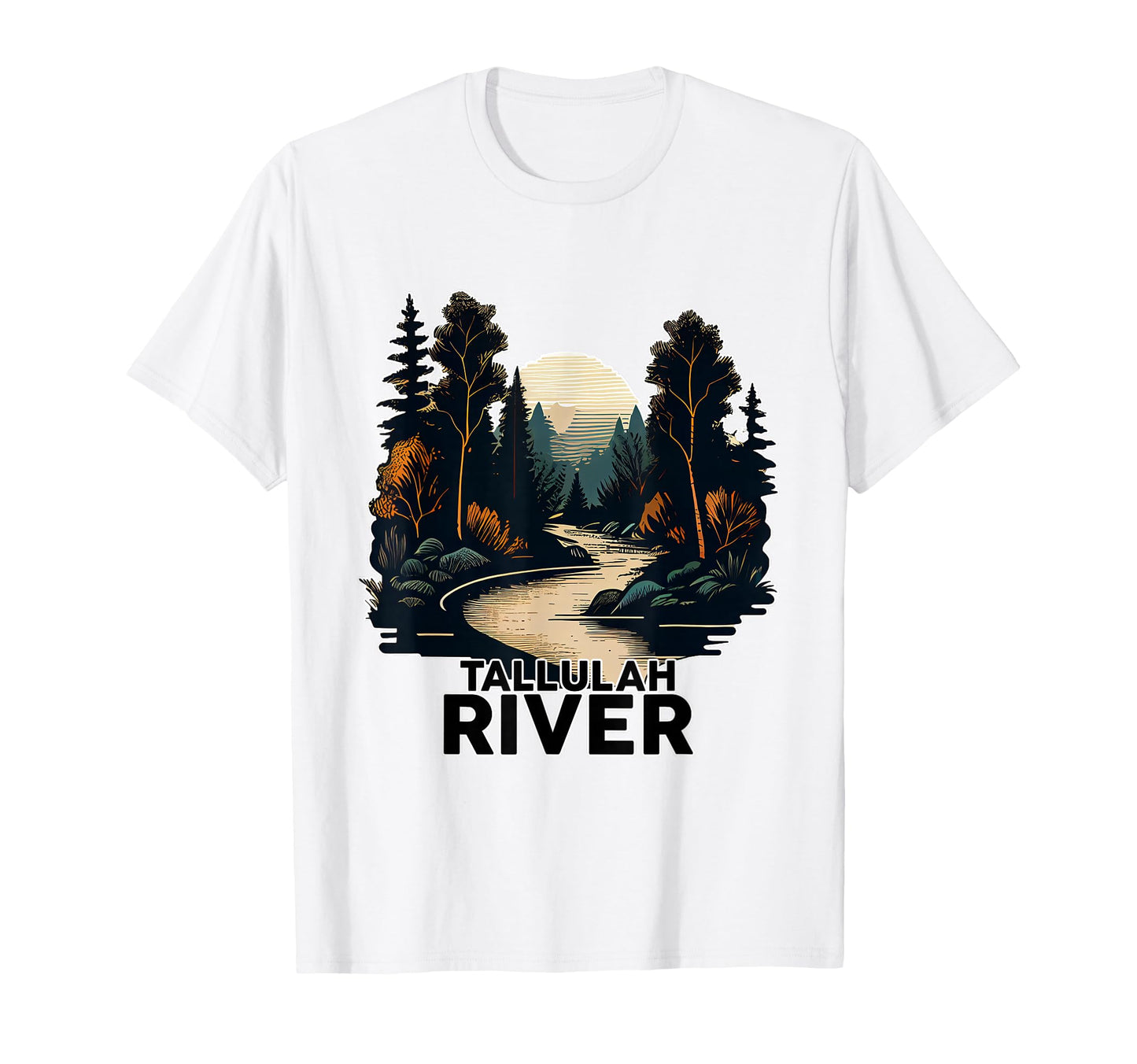 Tallulah River Minimalist River T-Shirt - Minimalist Print Men Women - T-Shirt, Sweatshirt, Hoodie
