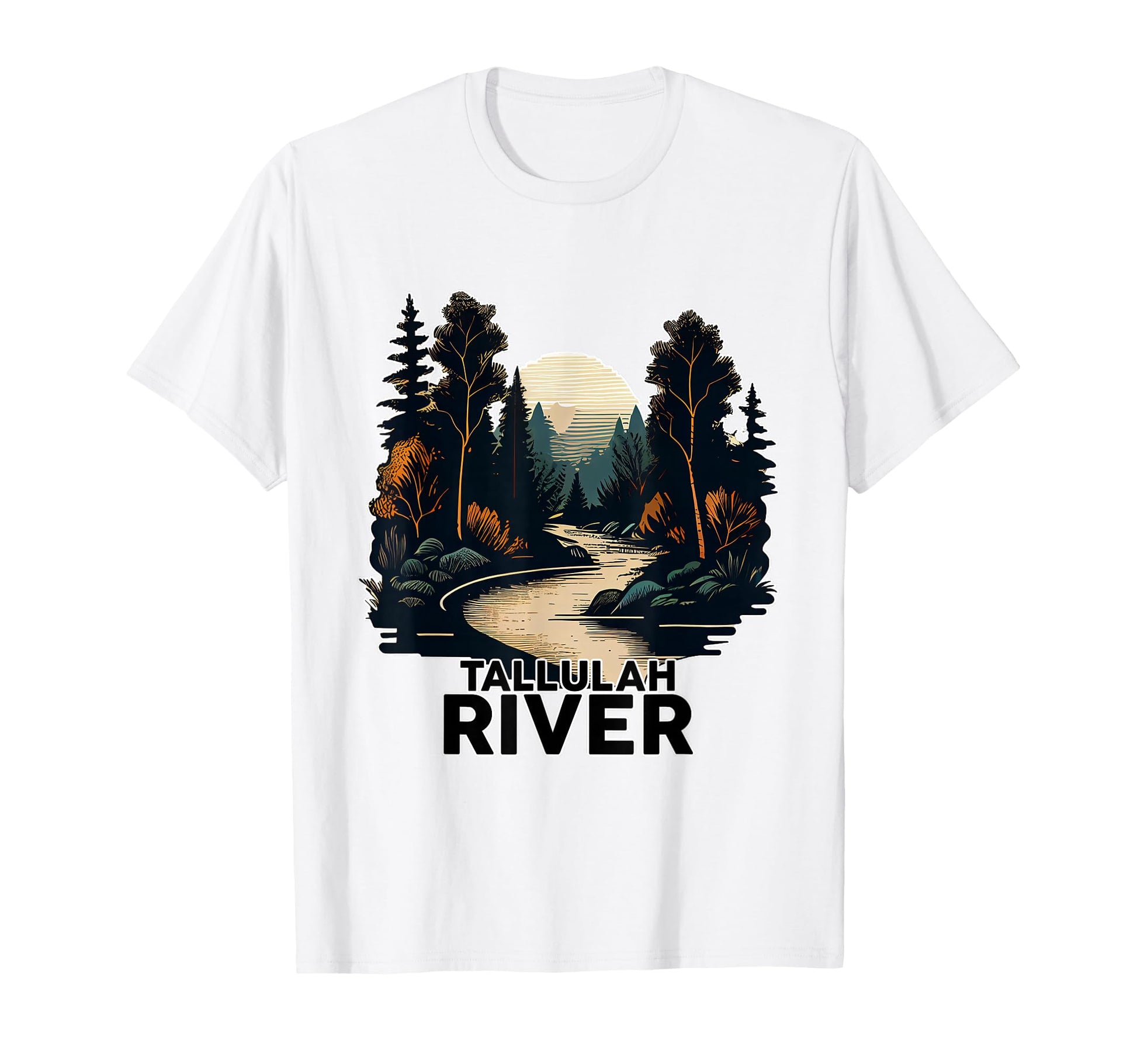 Tallulah River Minimalist River T-Shirt - Minimalist Print Men Women - T-Shirt, Sweatshirt, Hoodie
