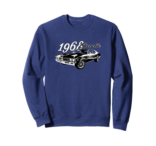 1968 Chevelle American Muscle Car V8 Sweatshirt - Custom Art Print Unisex - T-Shirt, Sweatshirt, Hoodie