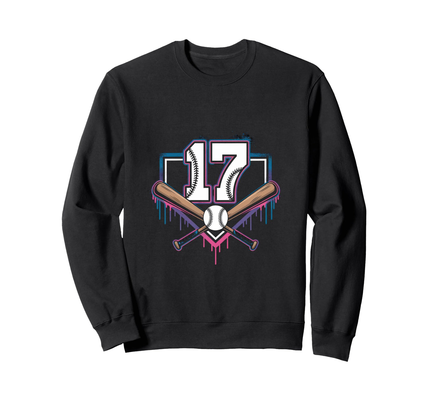 Baseball Home Ice Cream 17Th Birthday Sweatshirt - Streetwear Style Unisex - T-Shirt, Sweatshirt, Hoodie