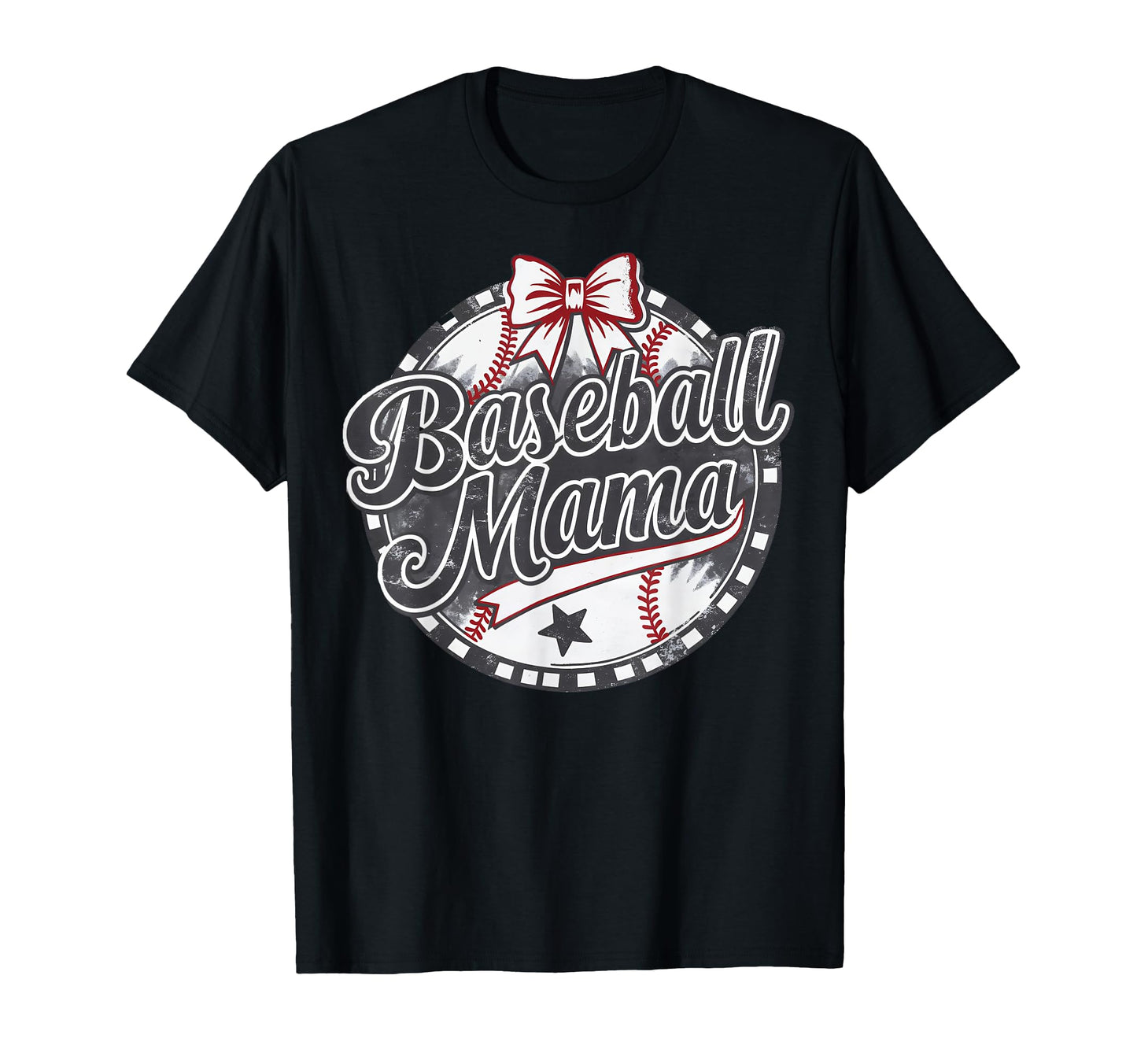 Baseball Mama Coquette Bow Sports Mom T-Shirt - Custom Art Print Men Women - T-Shirt, Sweatshirt, Hoodie