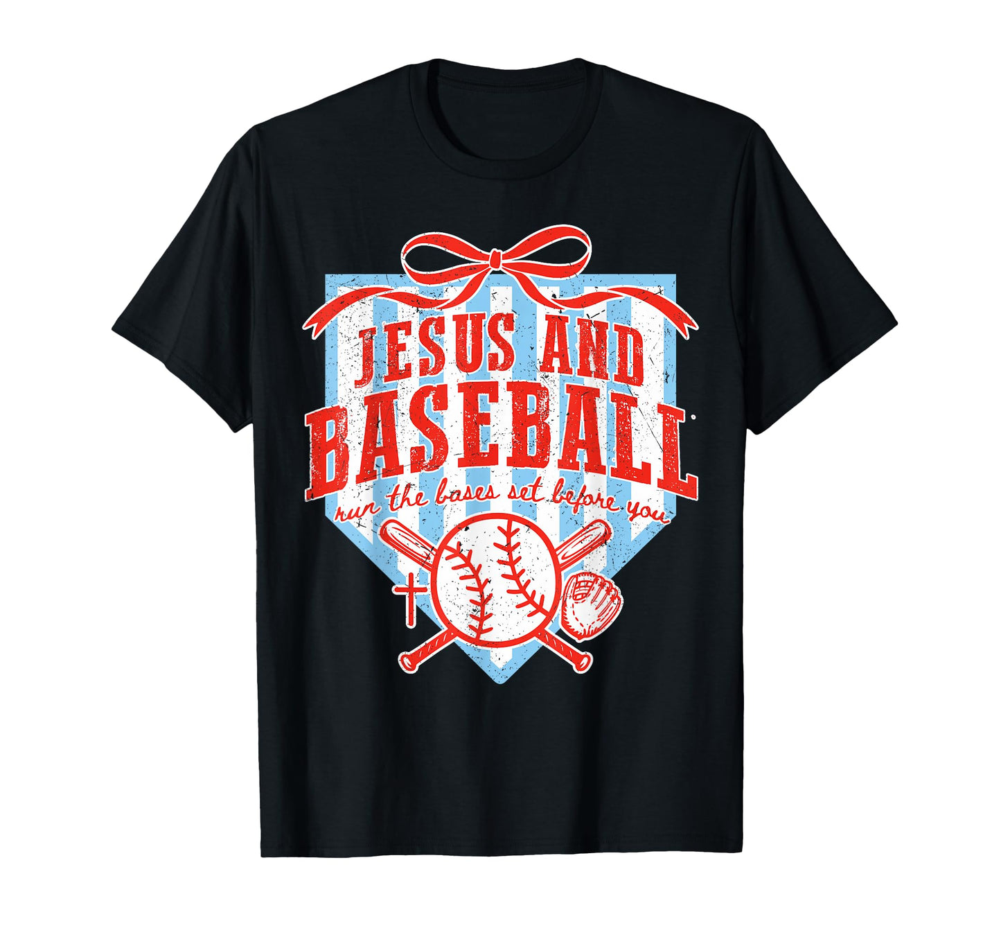 Jesus And Baseball Coquette T-Shirt - Fun Novelty Design for Adults - T-Shirt, Sweatshirt, Hoodie