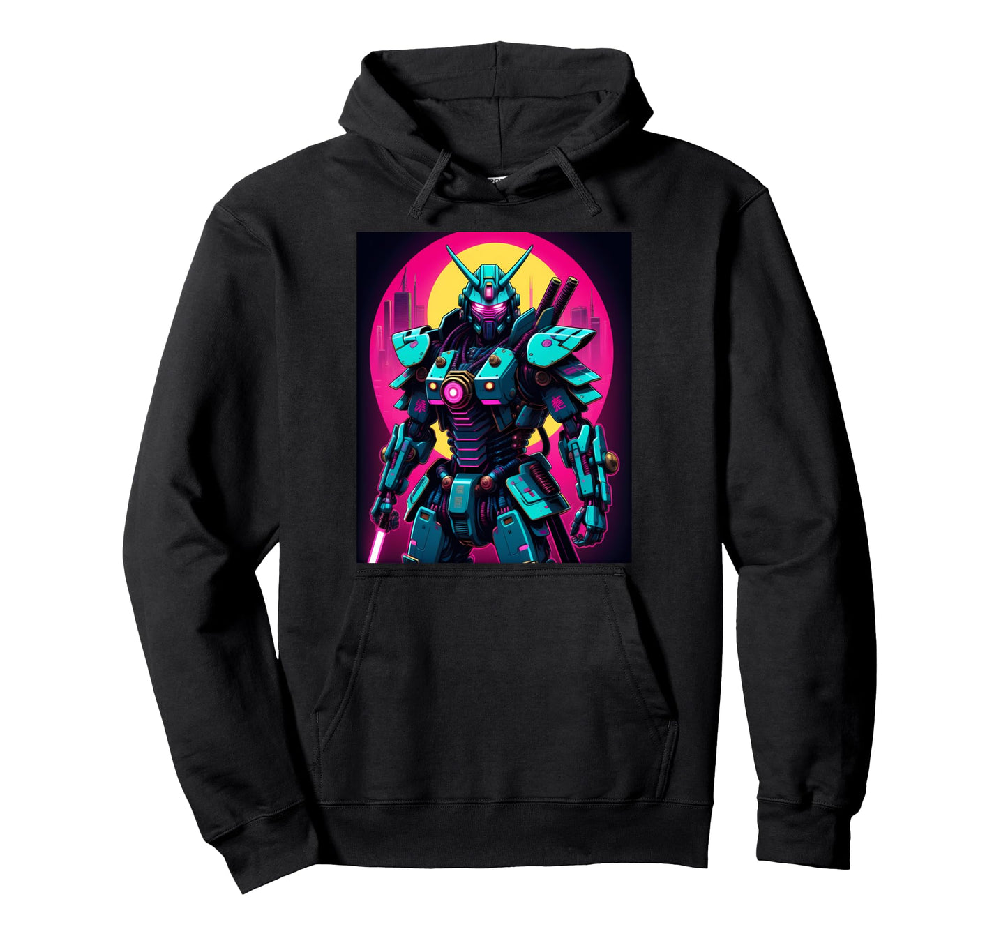 Japanese Vaporwave Samurai 80S Synthwave Hoodie - Unique Graphic Unisex - T-Shirt, Sweatshirt, Hoodie
