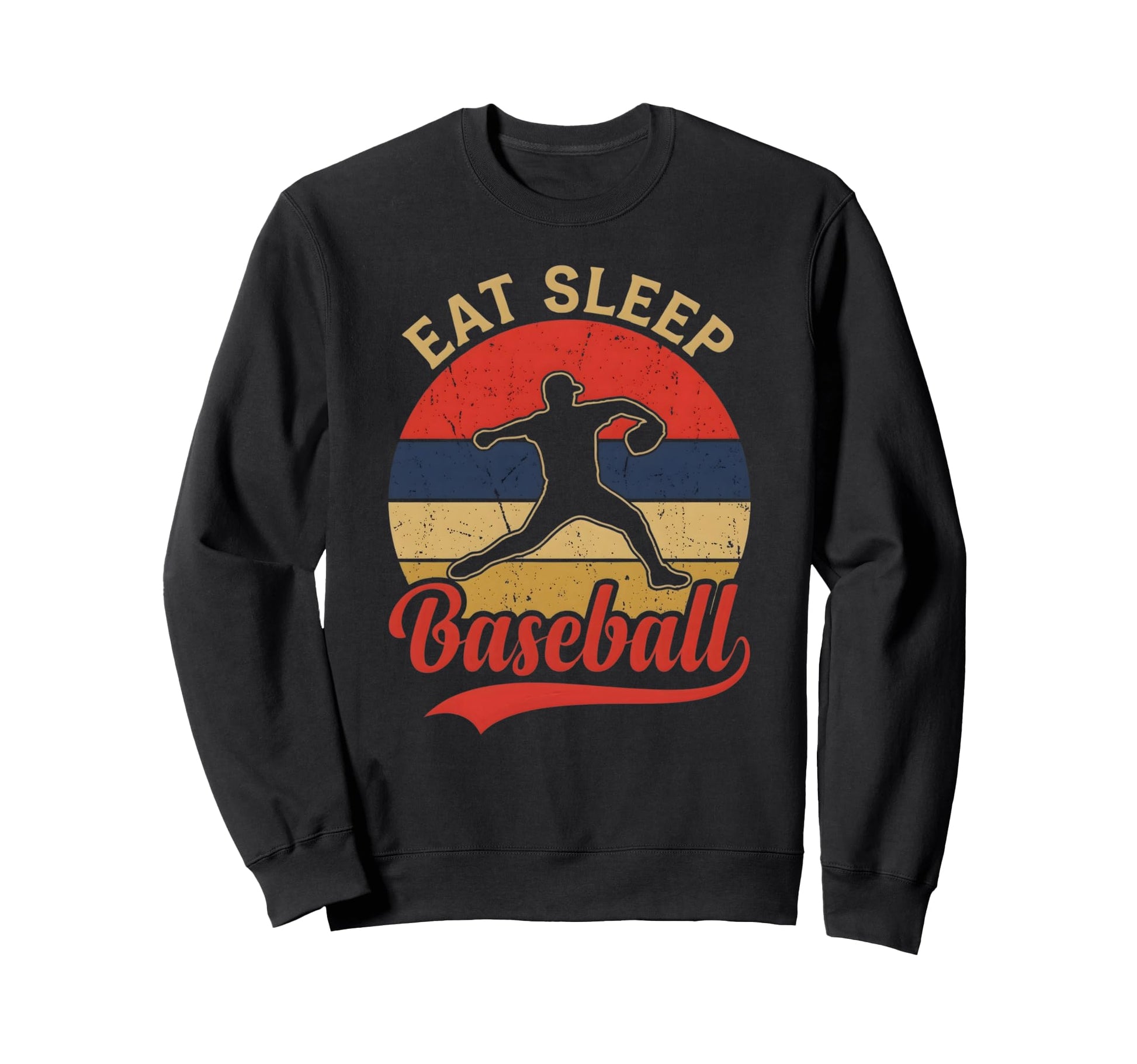 Eat Sleep Baseball Sunset Pitcher Sweatshirt - Minimalist Print Unisex - T-Shirt, Sweatshirt, Hoodie