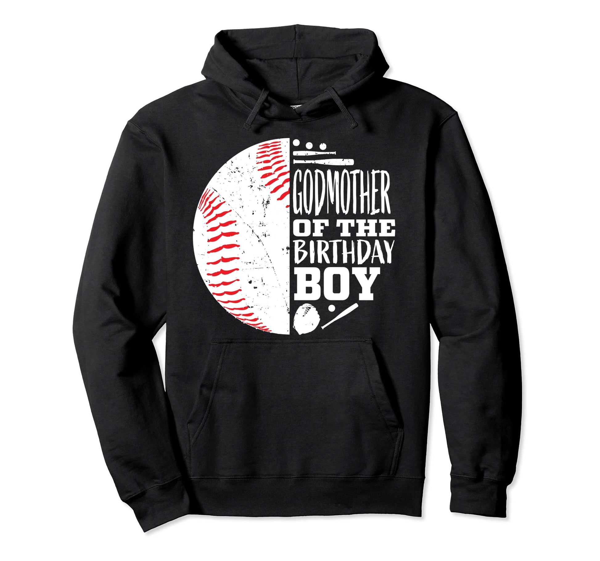 Godmother Birthday Baseball Themed Party Hoodie - Minimalist Print Unisex - T-Shirt, Sweatshirt, Hoodie