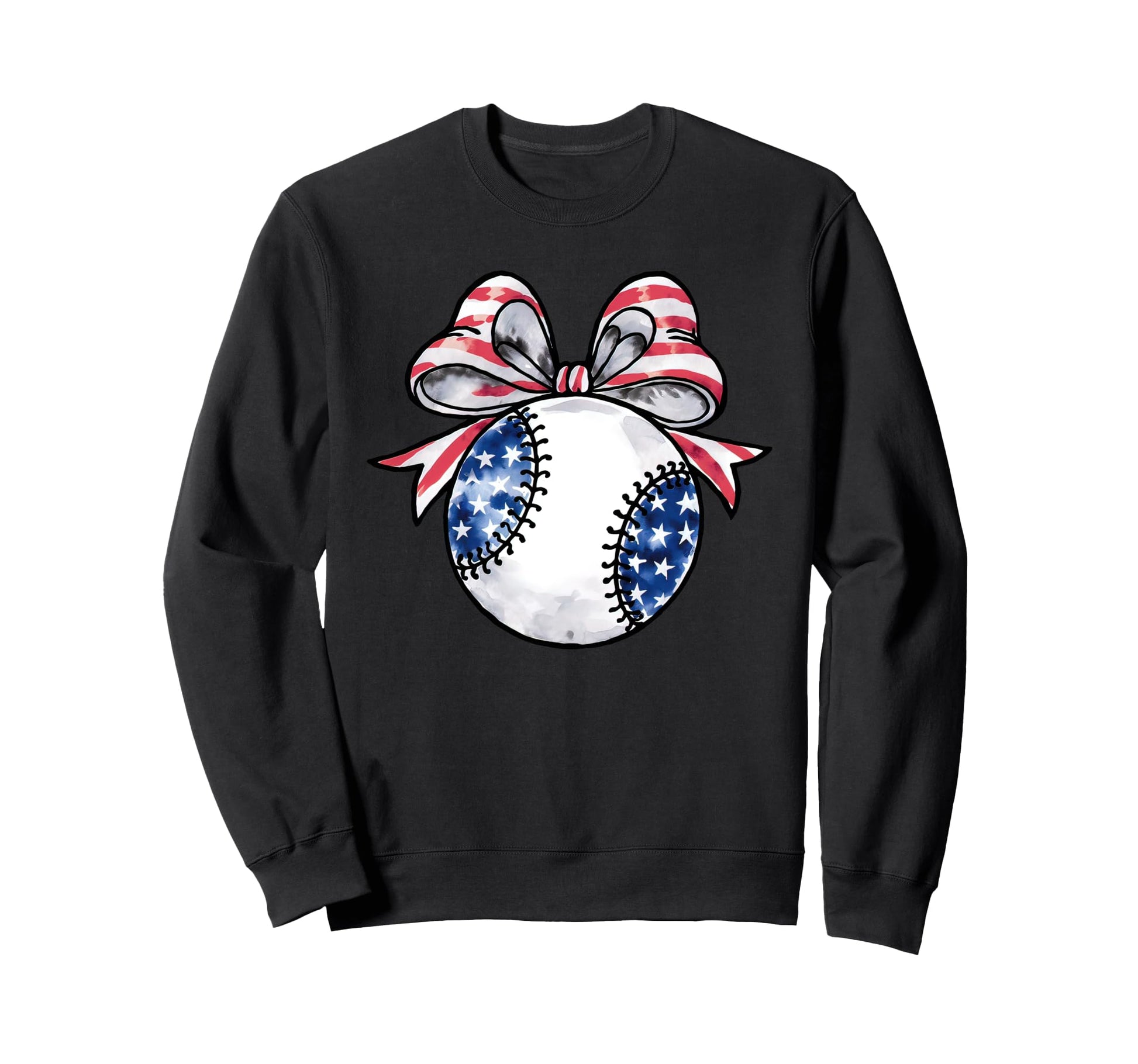 Usa American Flag Coquette Bow Sweatshirt - Novelty Apparel Men Women - T-Shirt, Sweatshirt, Hoodie