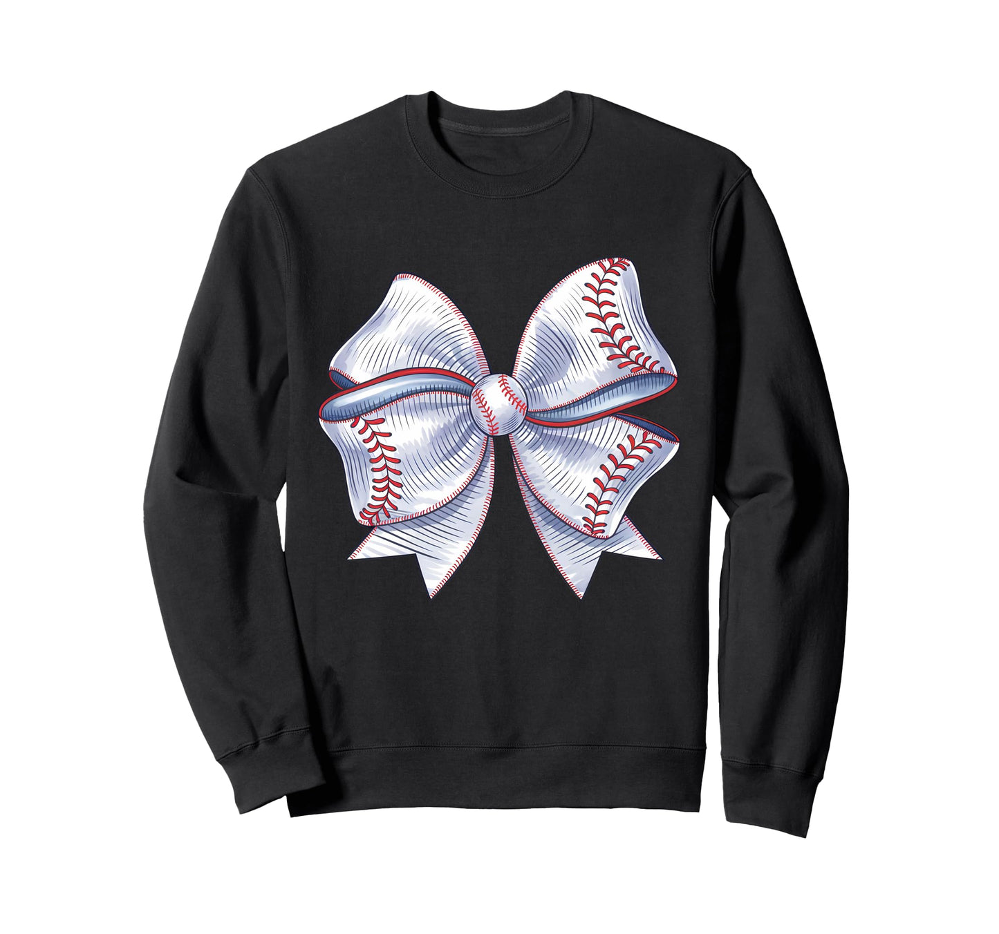 Baseball Coquette Bow Baseball Game Sweatshirt - Novelty Apparel for Adults - T-Shirt, Sweatshirt, Hoodie