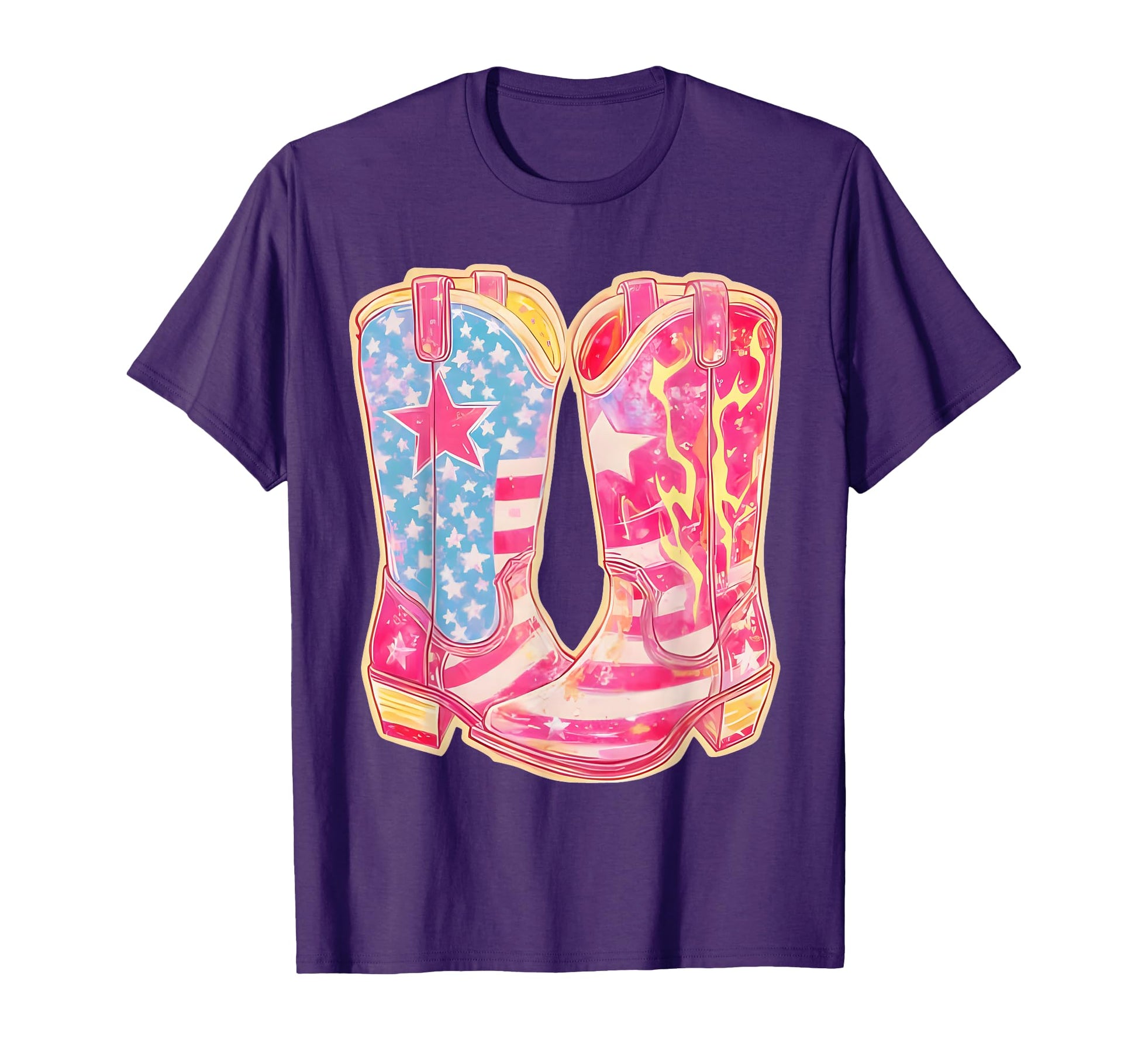 Neon Cowgirl 4Th July Western T-Shirt - Streetwear Style Men Women - T-Shirt, Sweatshirt, Hoodie