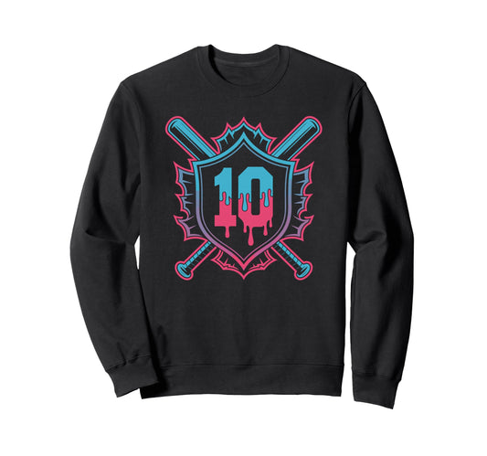 10Th Birthday Baseball Joy Who Sweatshirt - Aesthetic Graphic Men Women - T-Shirt, Sweatshirt, Hoodie