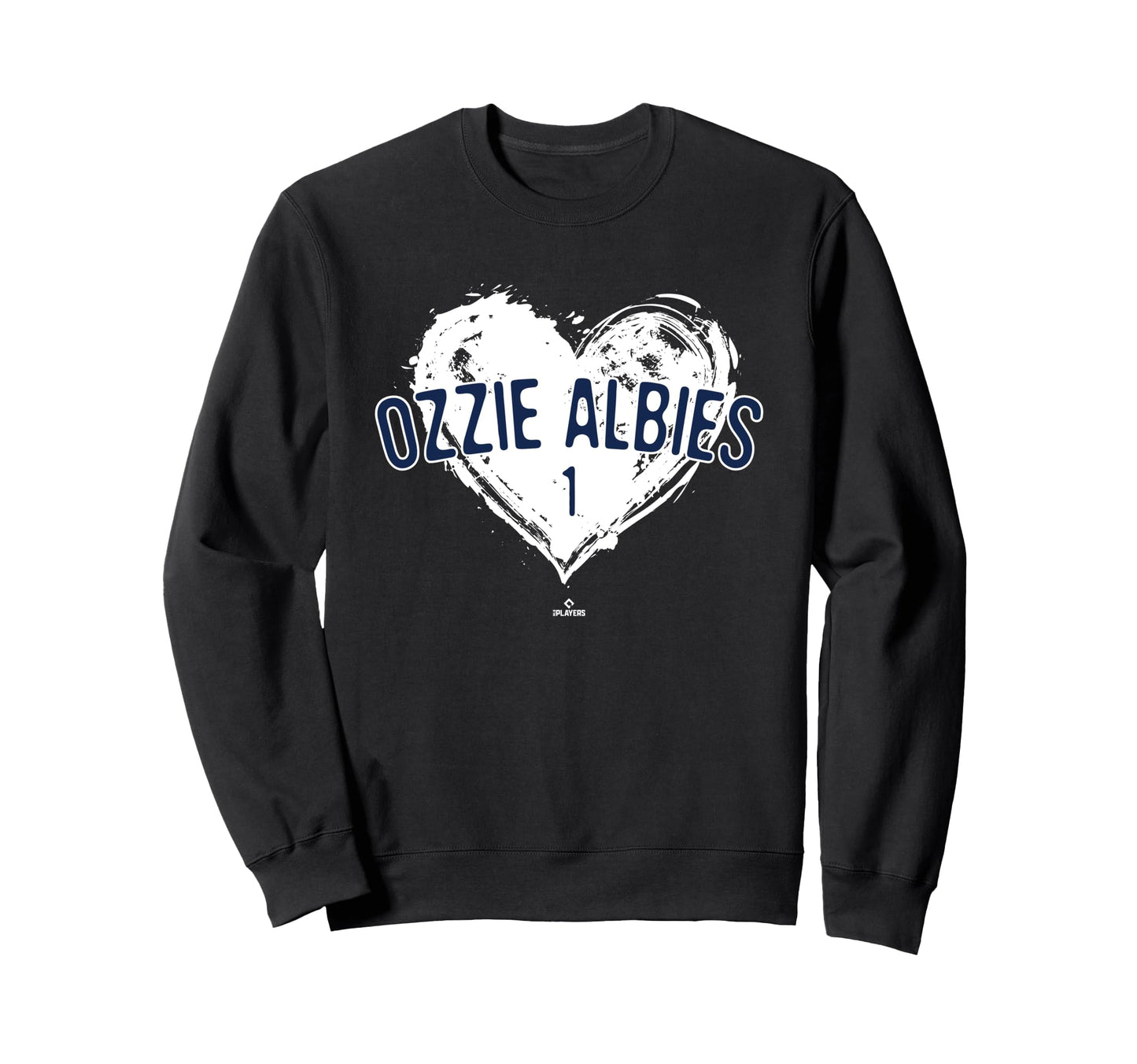 Distressed Heart Ozzie Albies Sweatshirt - Custom Art Print Men Women - T-Shirt, Sweatshirt, Hoodie