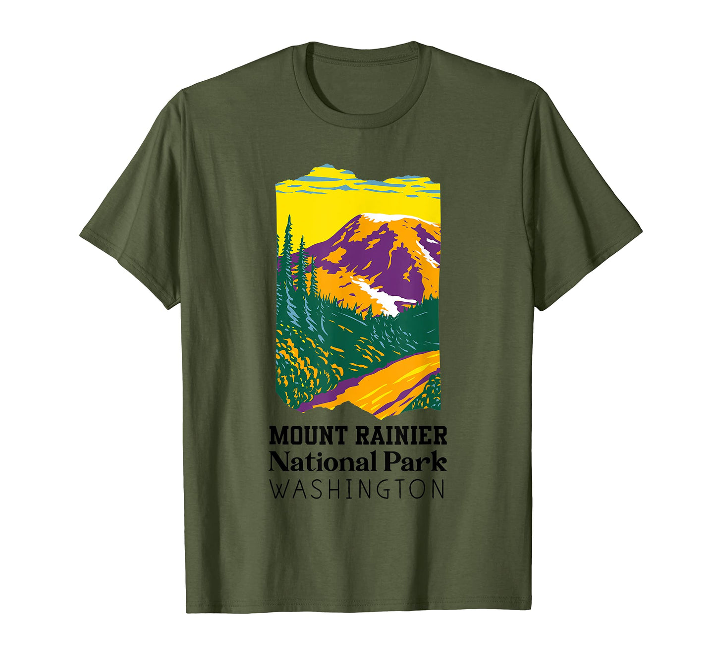 Mount Rainier Washington National T-Shirt - Casual Everyday Wear Unisex - T-Shirt, Sweatshirt, Hoodie