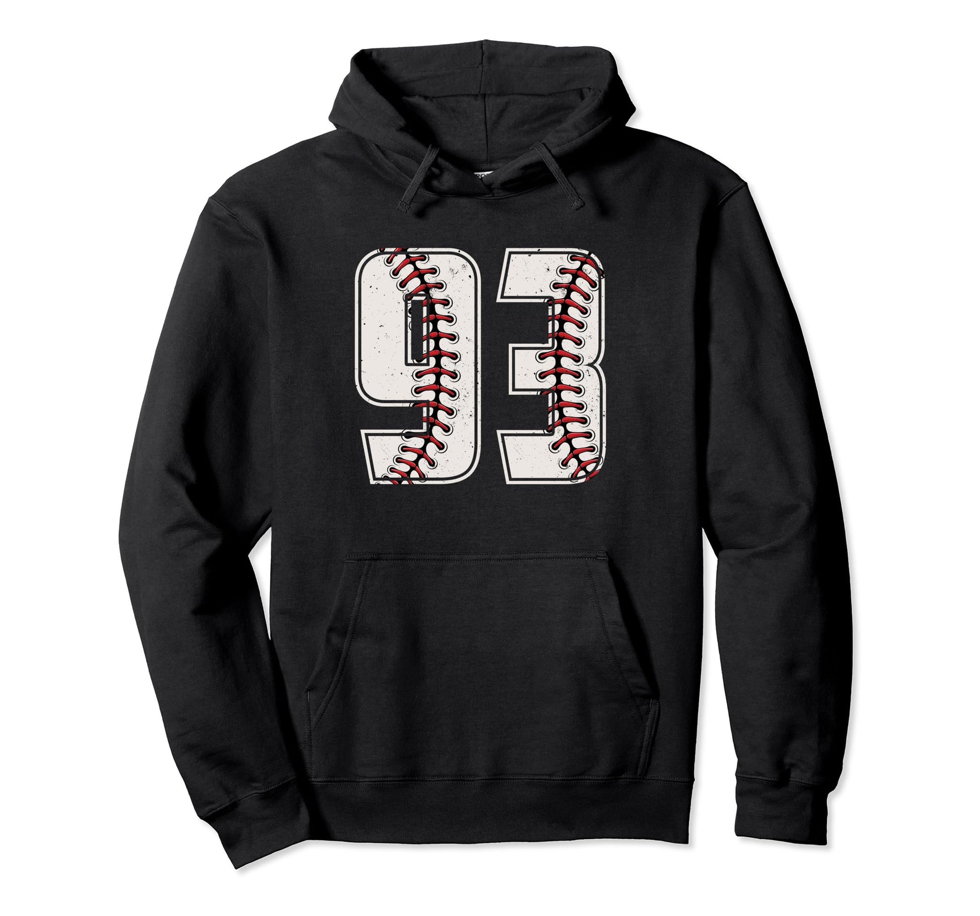 Baseball Player Number 93 Ninety Three Hoodie - Aesthetic Graphic Unisex - T-Shirt, Sweatshirt, Hoodie