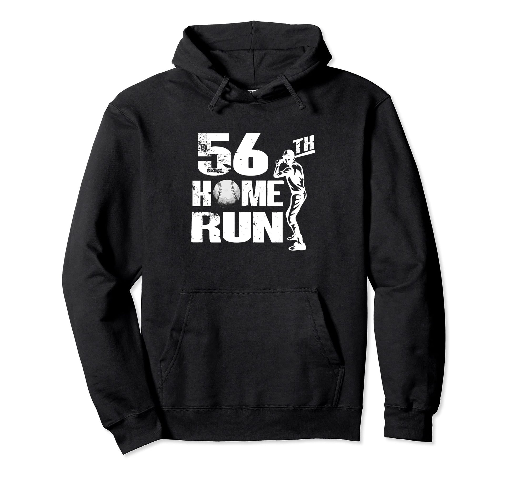 56 Years Old Baseball 56Th Birthday Hoodie - Minimalist Print for Adults - T-Shirt, Sweatshirt, Hoodie