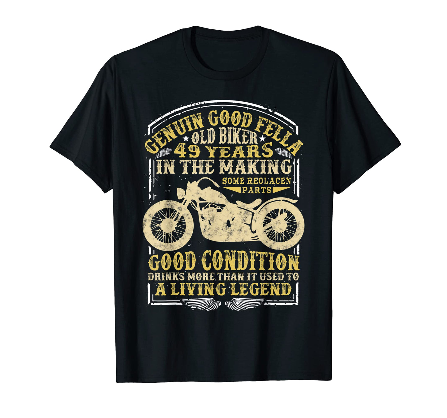 49 Years Old Biker Birthday T-Shirt - Casual Everyday Wear for Adults - T-Shirt, Sweatshirt, Hoodie