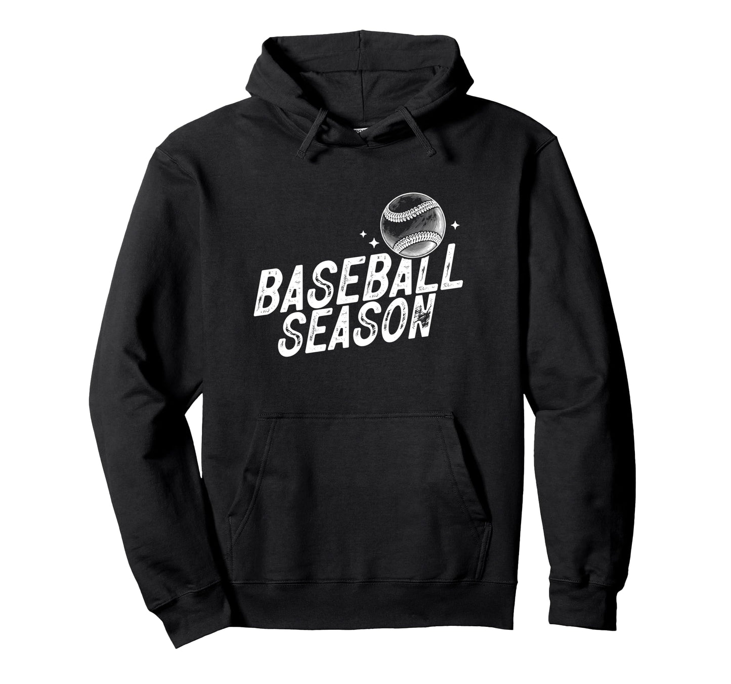 Baseball Season Distressed Sports Fan Hoodie - Trendy Graphic Unisex - T-Shirt, Sweatshirt, Hoodie