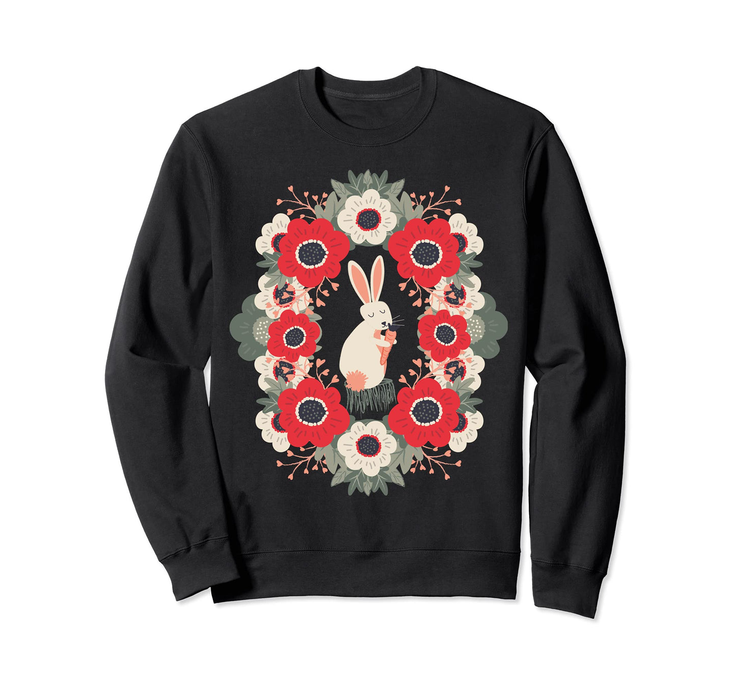 Rabbit Gnawing Carrot Love Sweatshirt - Casual Everyday Wear Men Women - T-Shirt, Sweatshirt, Hoodie