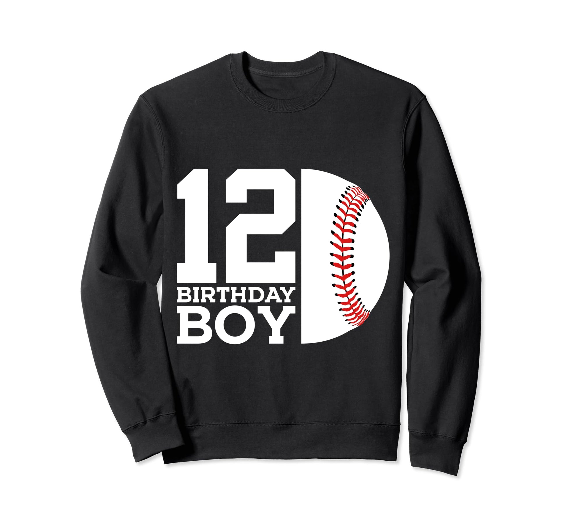 12 Birthday Baseball 12Th Birthday Sweatshirt - Custom Art Print for Adults - T-Shirt, Sweatshirt, Hoodie