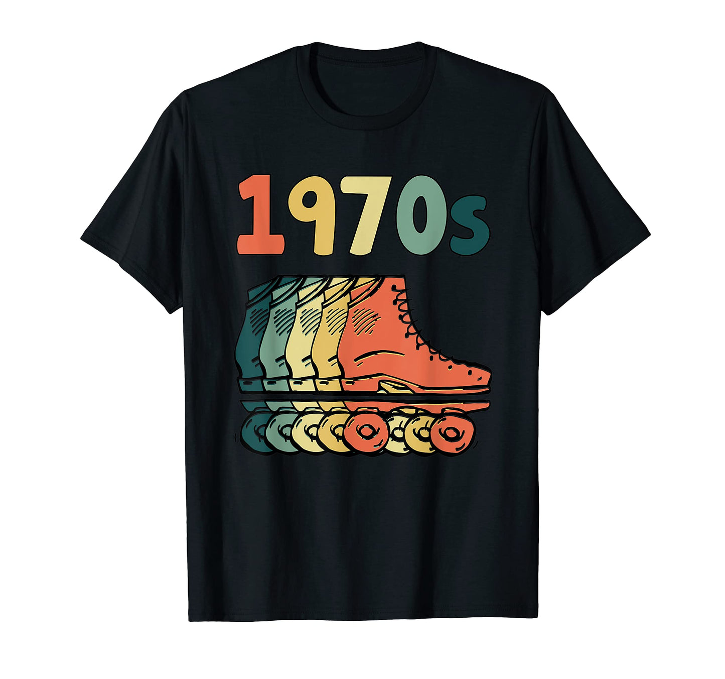 1970S Roller Skates Skates Skating T-Shirt - Fun Novelty Design for Adults - T-Shirt, Sweatshirt, Hoodie