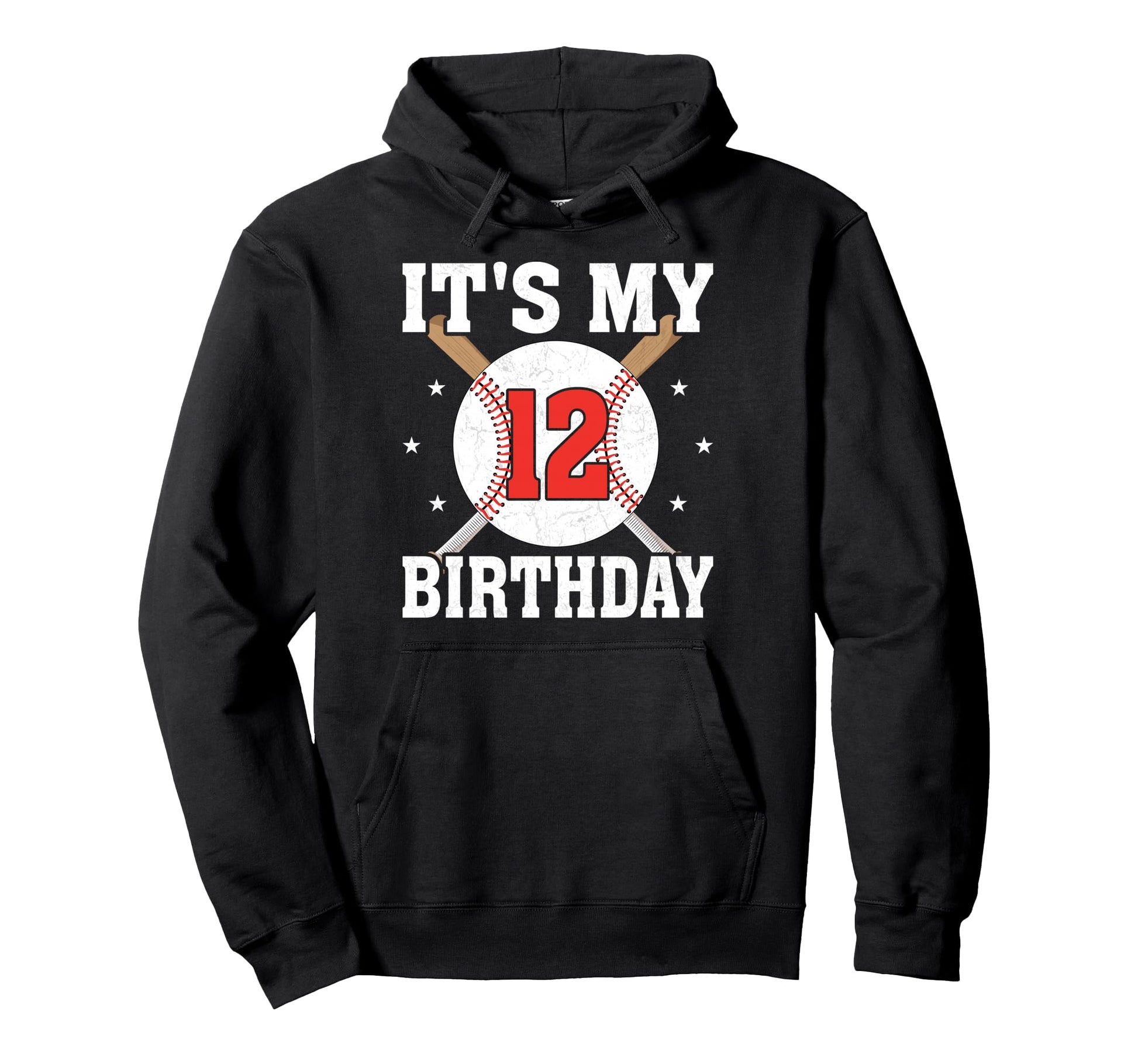 Its My 12Th Birthday Baseball Player Hoodie - Aesthetic Graphic Unisex - T-Shirt, Sweatshirt, Hoodie